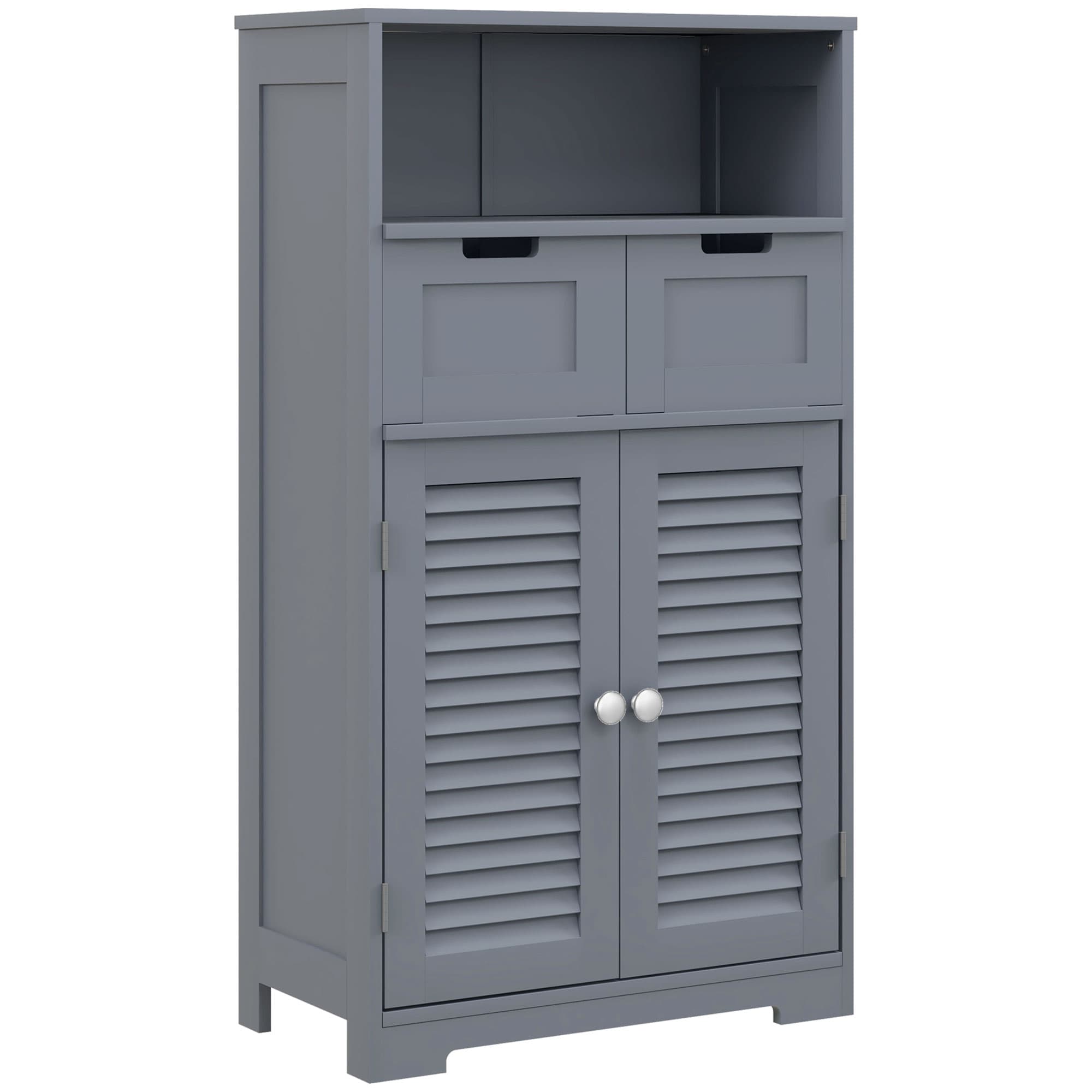 Transform Your Space with this Grey Bathroom Storage Cabinet - Grey