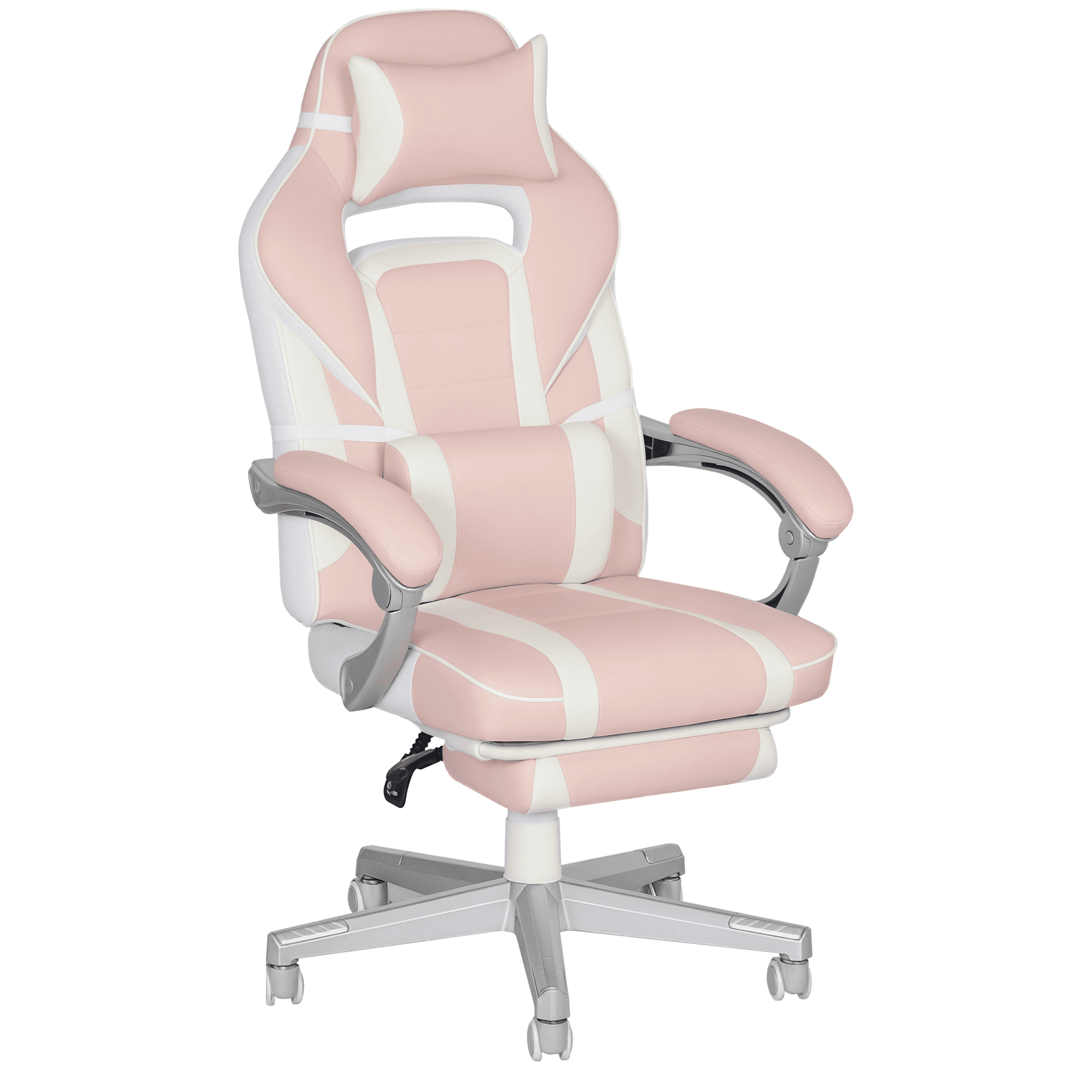 Transform Your Setup with this Pink Reclining Gaming Chair - Pink