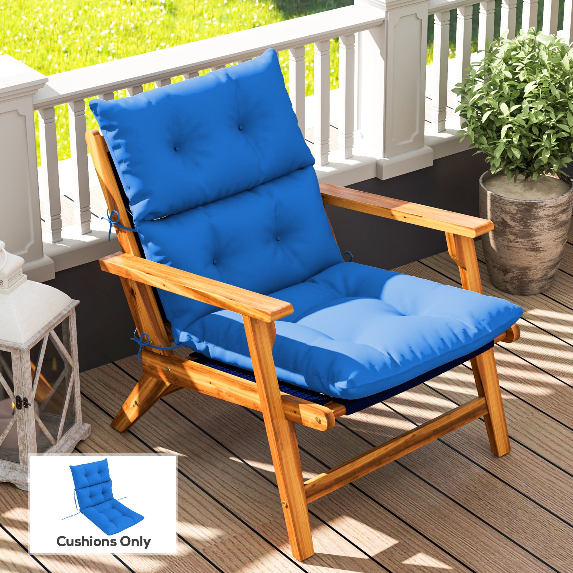 Comfortable Rocking Chair Cushion with Tufted Back Support - image 1