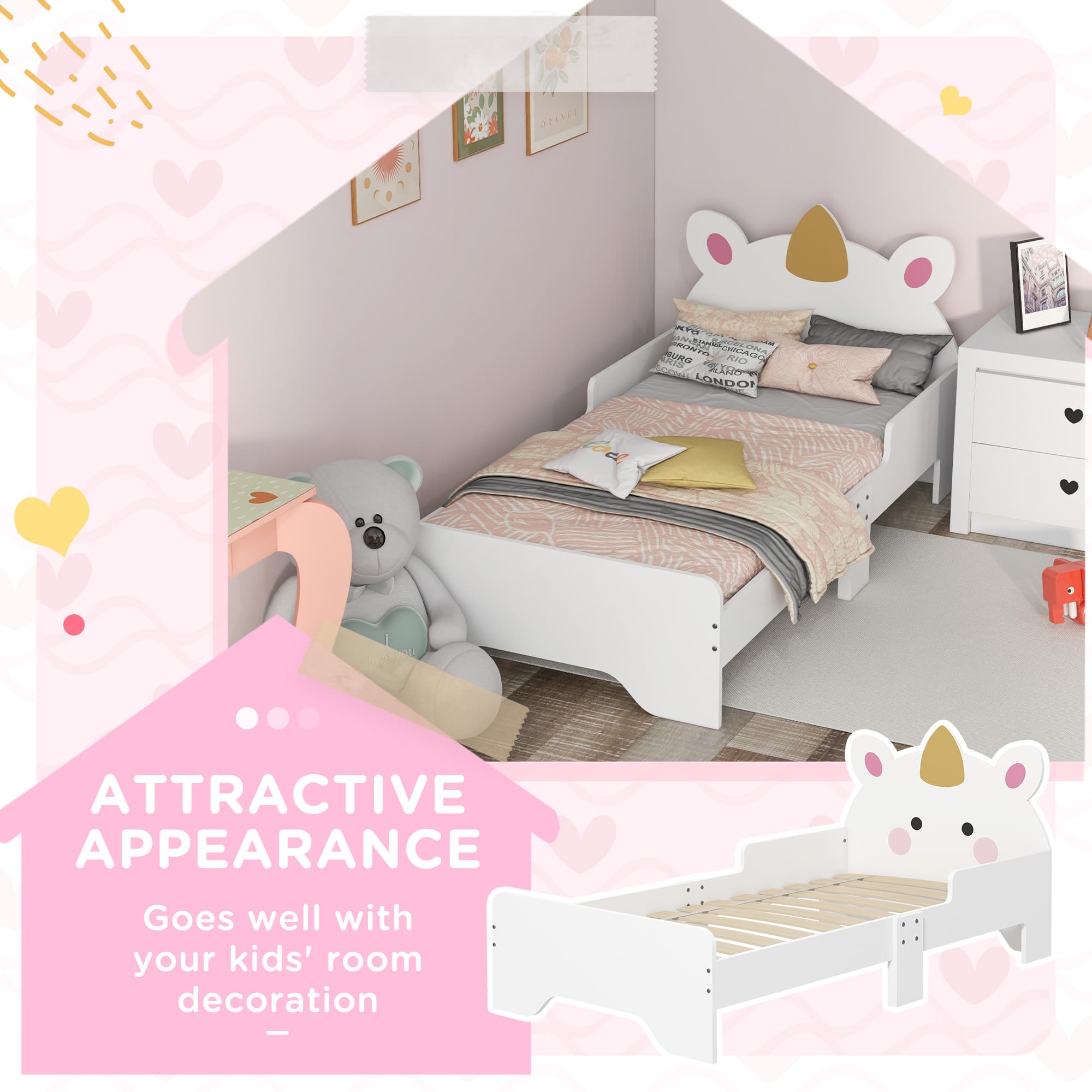 Transform Bedtime with the ZONEKIZ Unicorn Toddler Bed - image 2