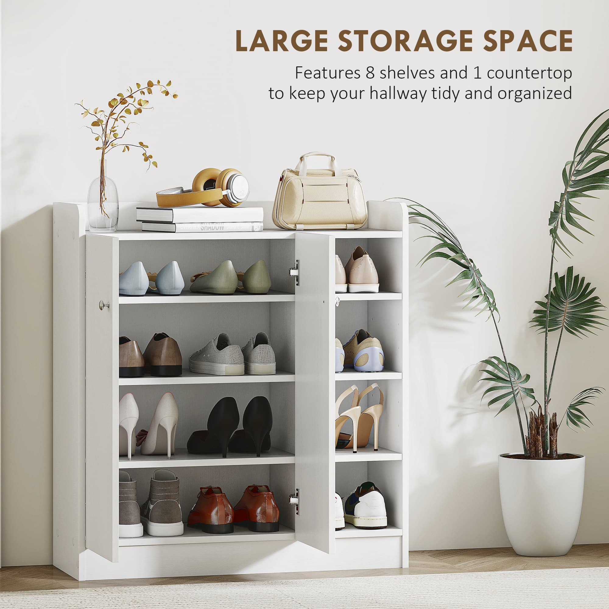Transform Your Hallway with this Modern White Shoe Cabinet - image 3