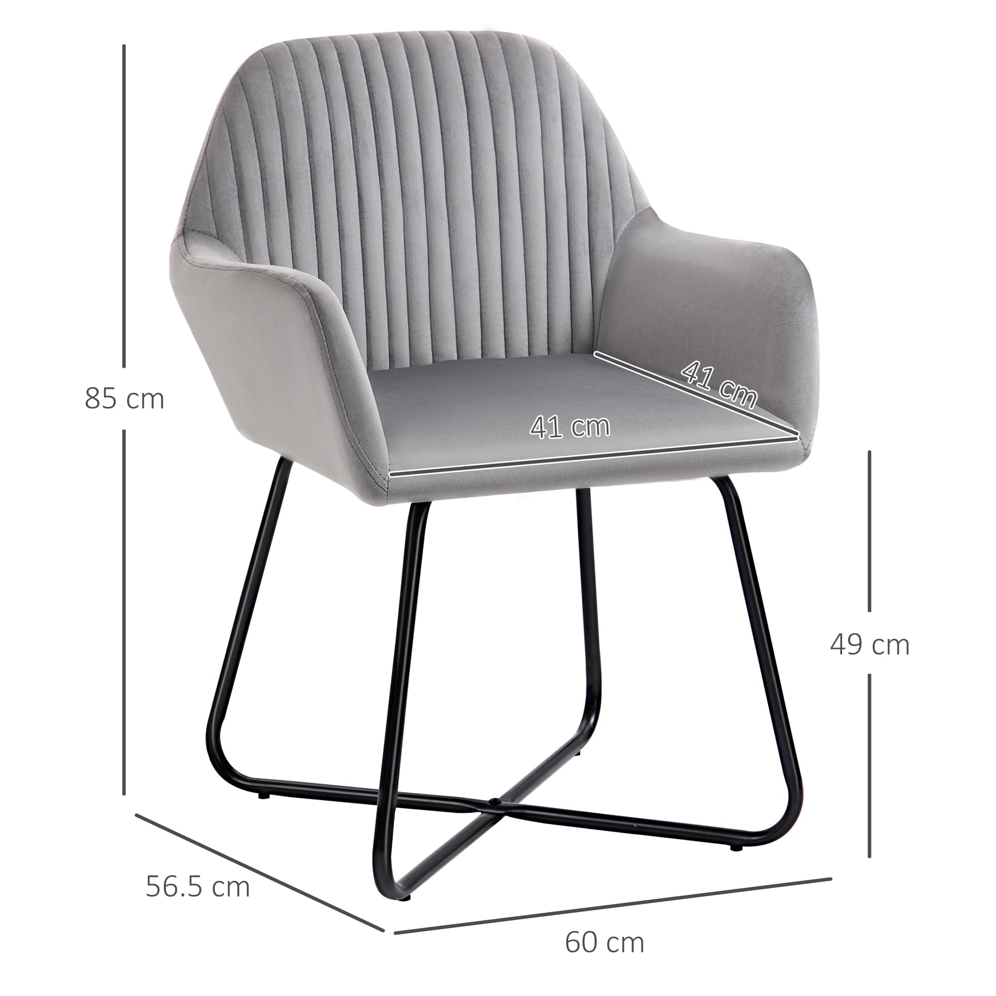 Transform Your Space with the Grey Velvet Plisse Accent Chair - image 5