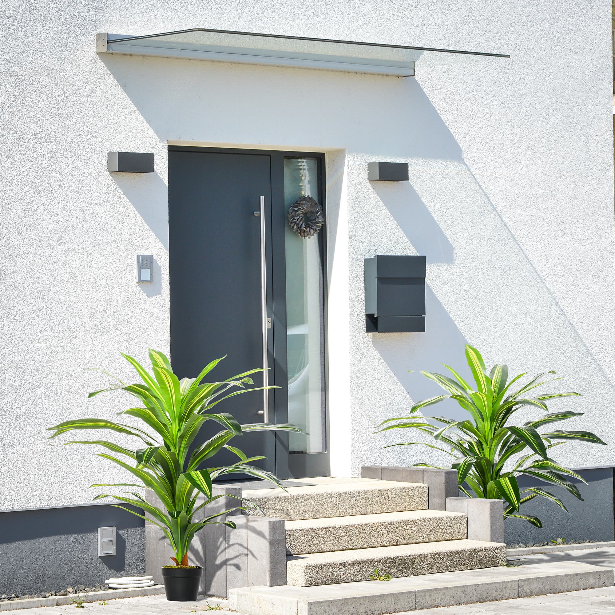 Two Artificial Dracaena Plants in Black Pots, Zero Maintenance - image 4