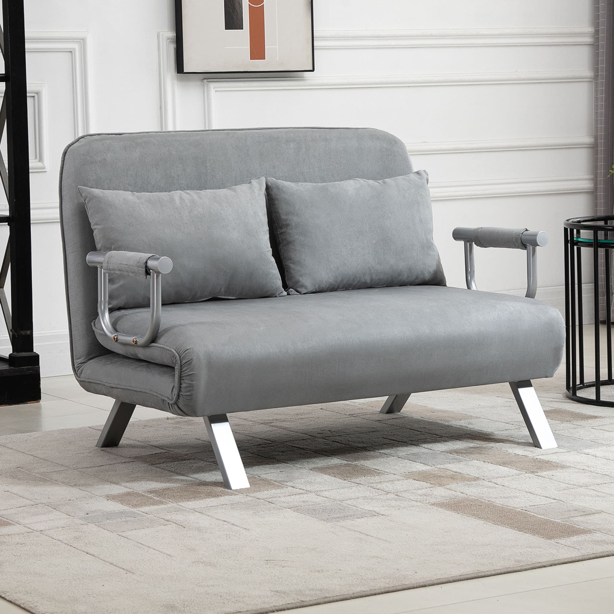 Transform Your Space with this Light Grey Click-Clack Sofa Bed - image 3