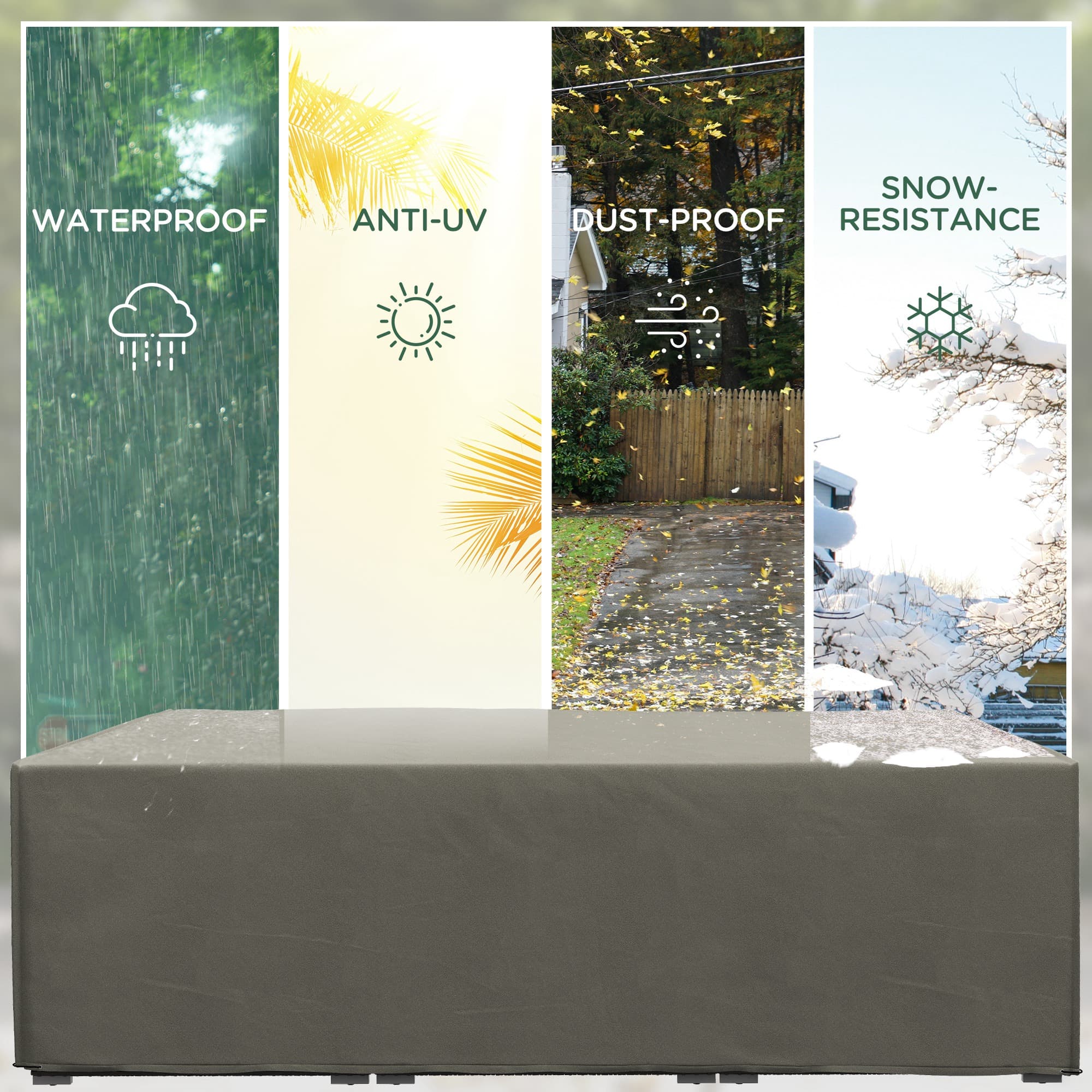 Grey Waterproof Cover for Large Outdoor Furniture - image 10