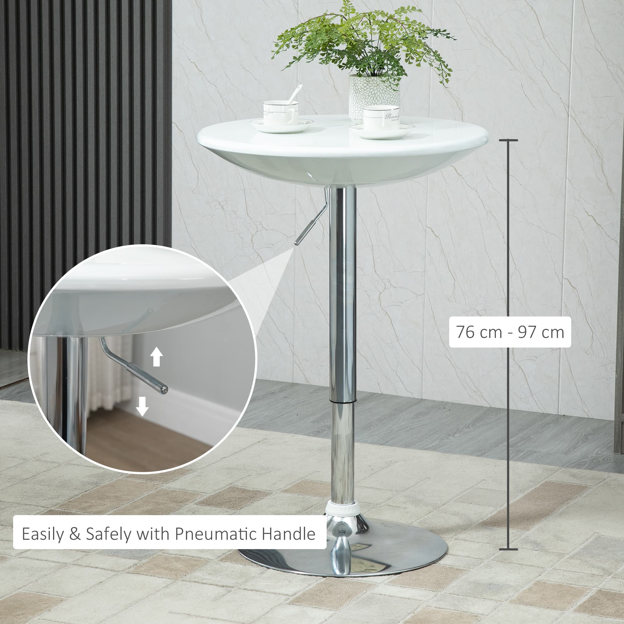 Transform Your Space with this Adjustable White Bar Table - image 3