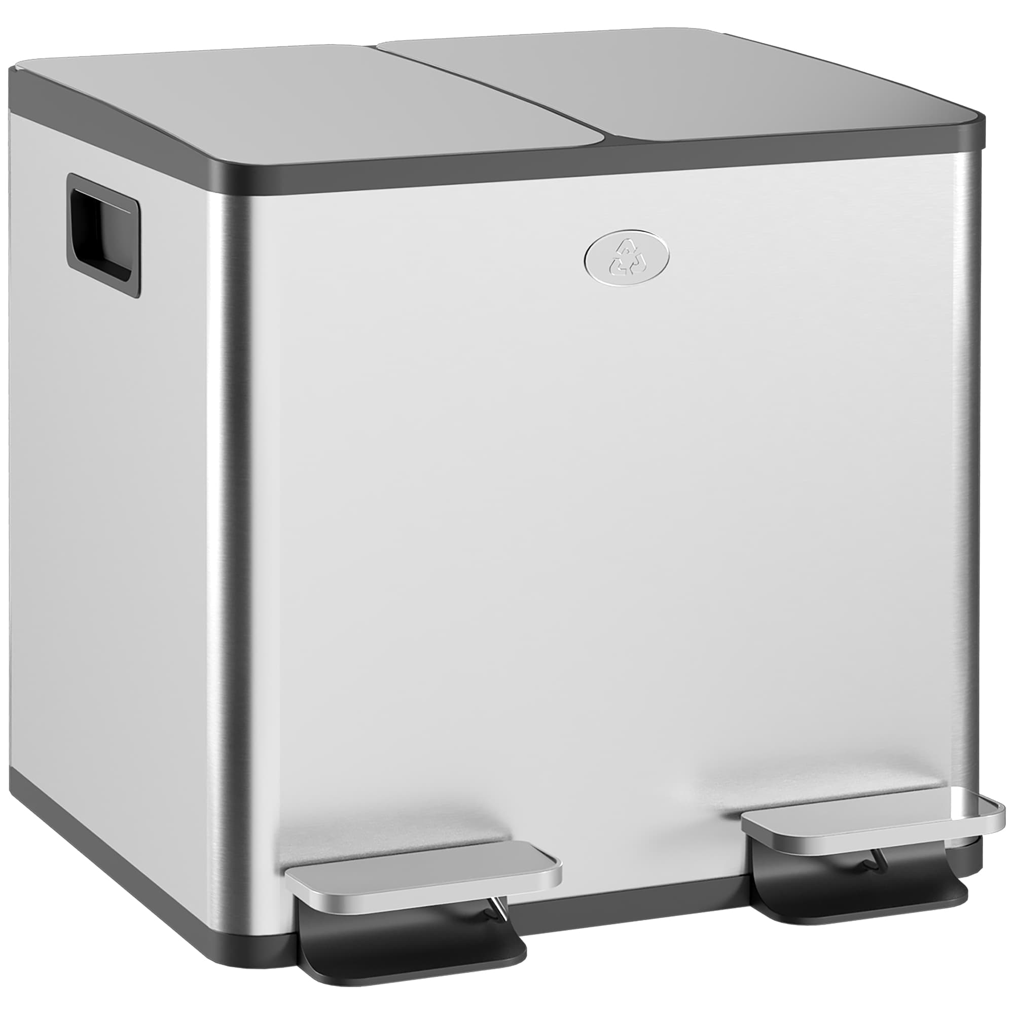 Transform Your Kitchen with this 30L Dual Compartment Pedal Bin - Silver