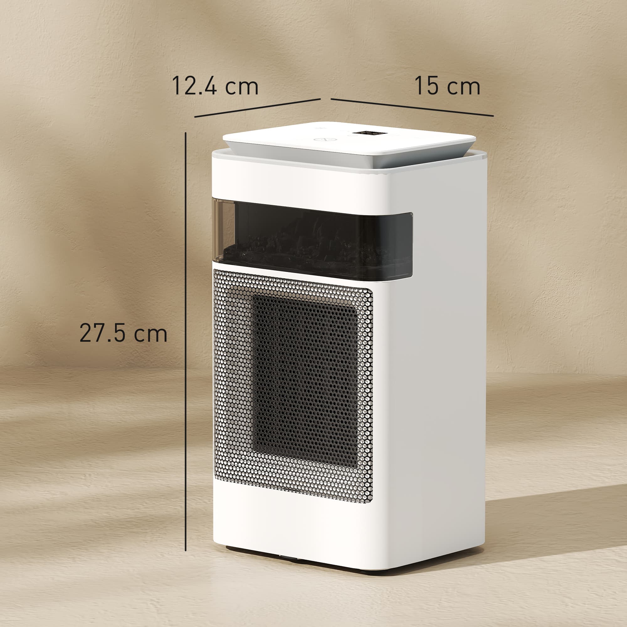 Compact ceramic heater with cosy flame effect - image 8