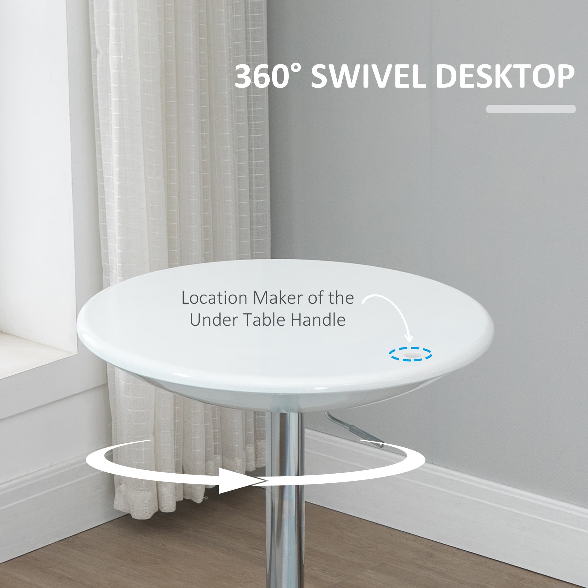 Transform Your Space with this Adjustable White Bar Table - image 2