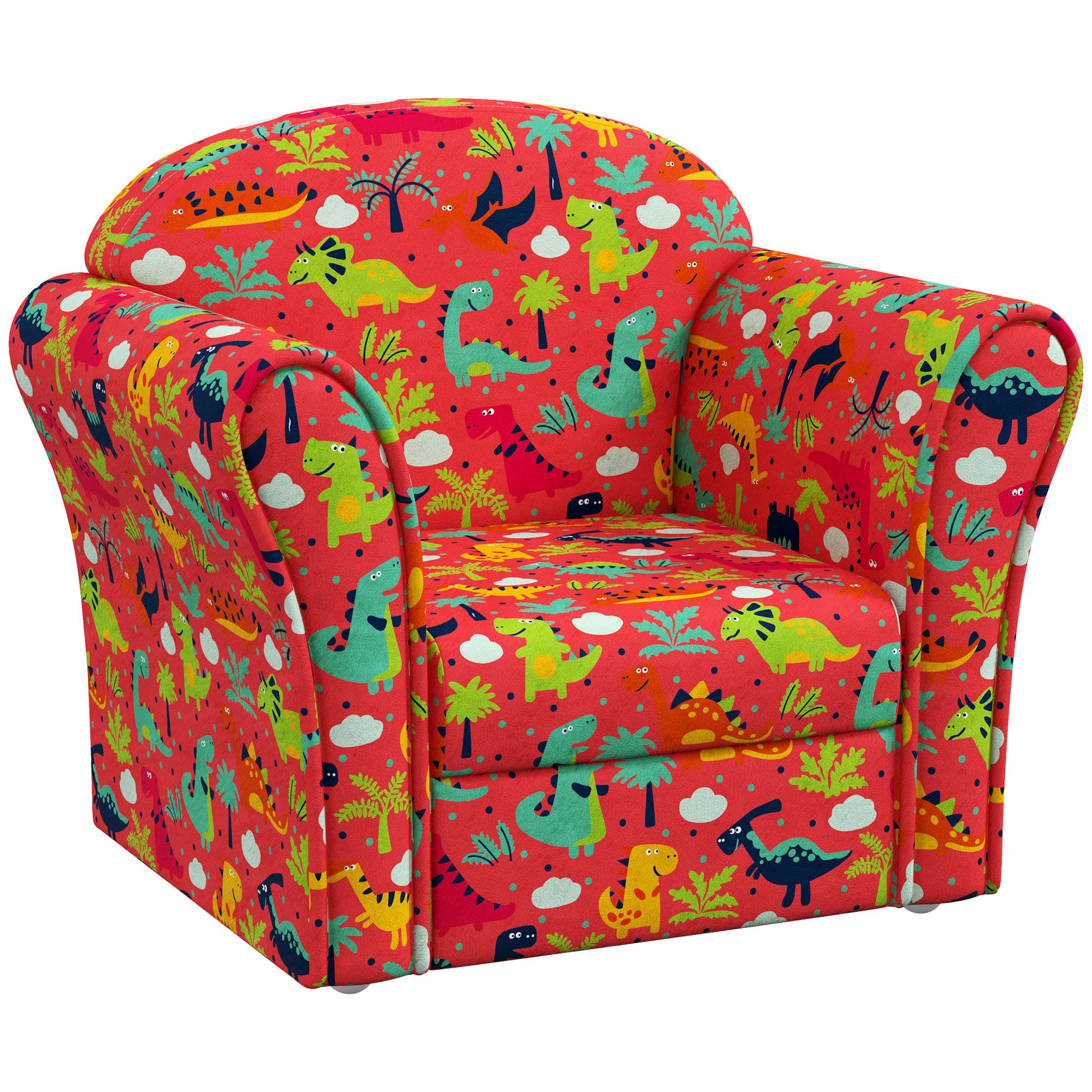 Transform Their Playroom with this Red Dinosaur Armchair - Red