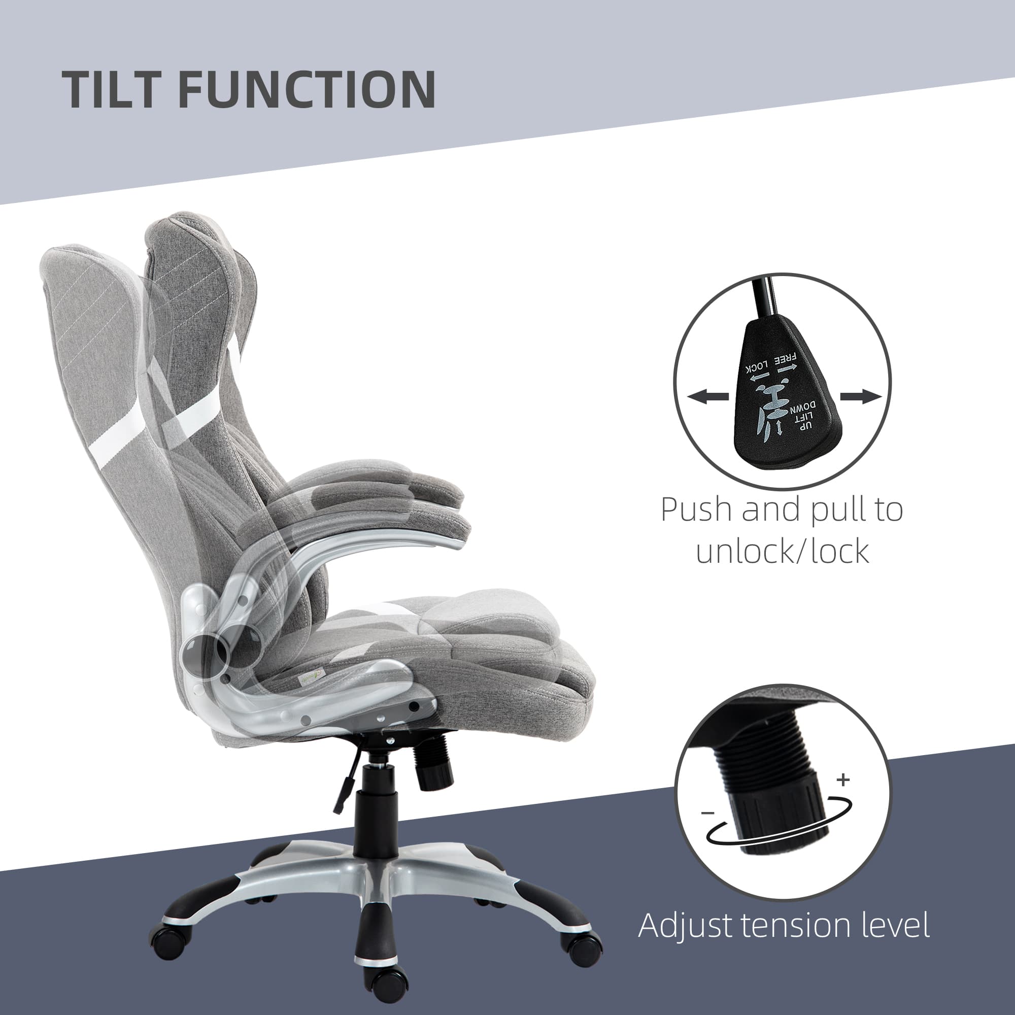 Transform Your Workspace with the Vinsetto Linen-Look Chair - image 1