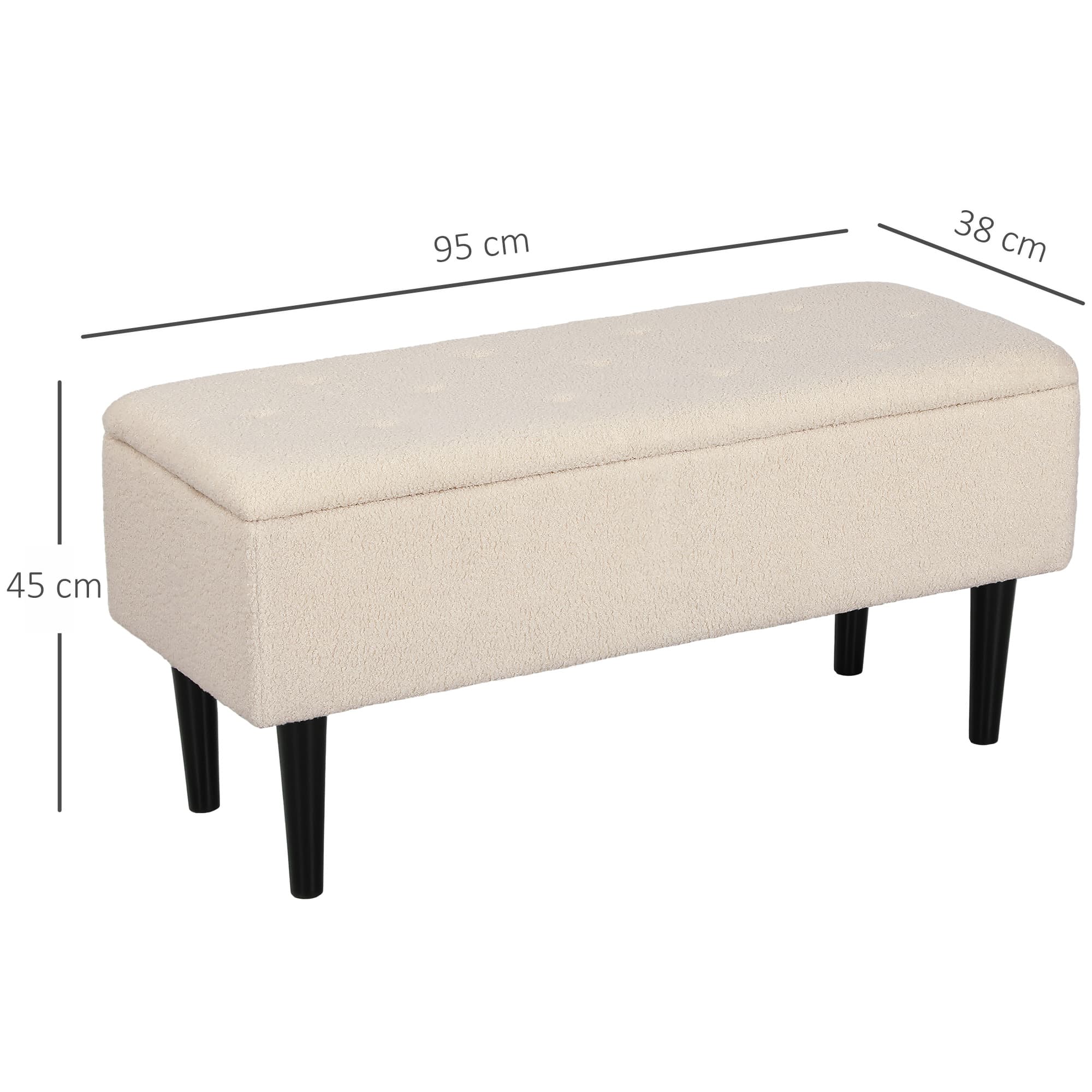 Transform Your Space with this Cream Teddy Fleece Storage Ottoman - image 5