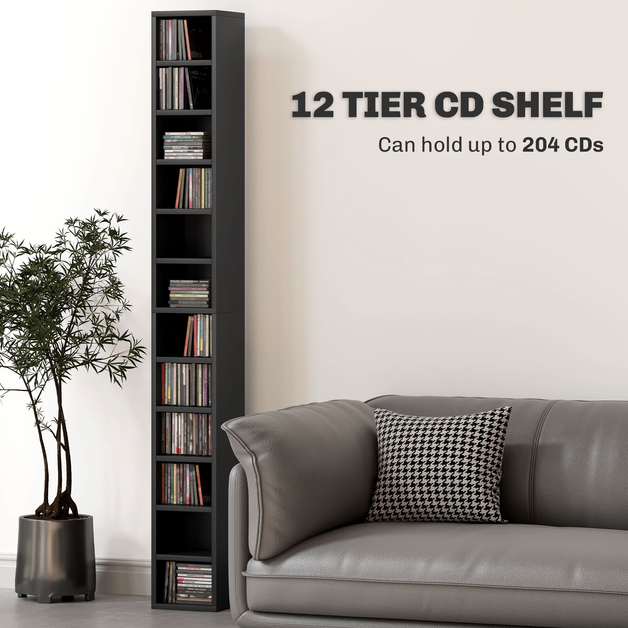 204 CD Tall Narrow Storage Tower in Black - image 5