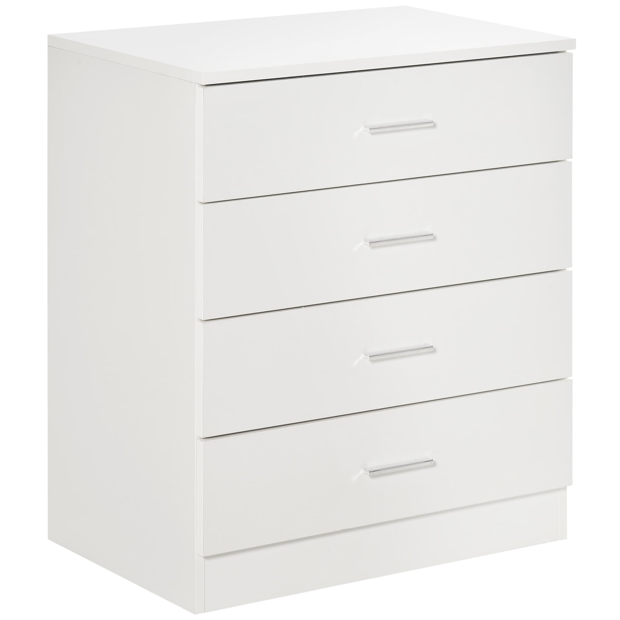 Modern White 4-Drawer Chest for Effortless Storage