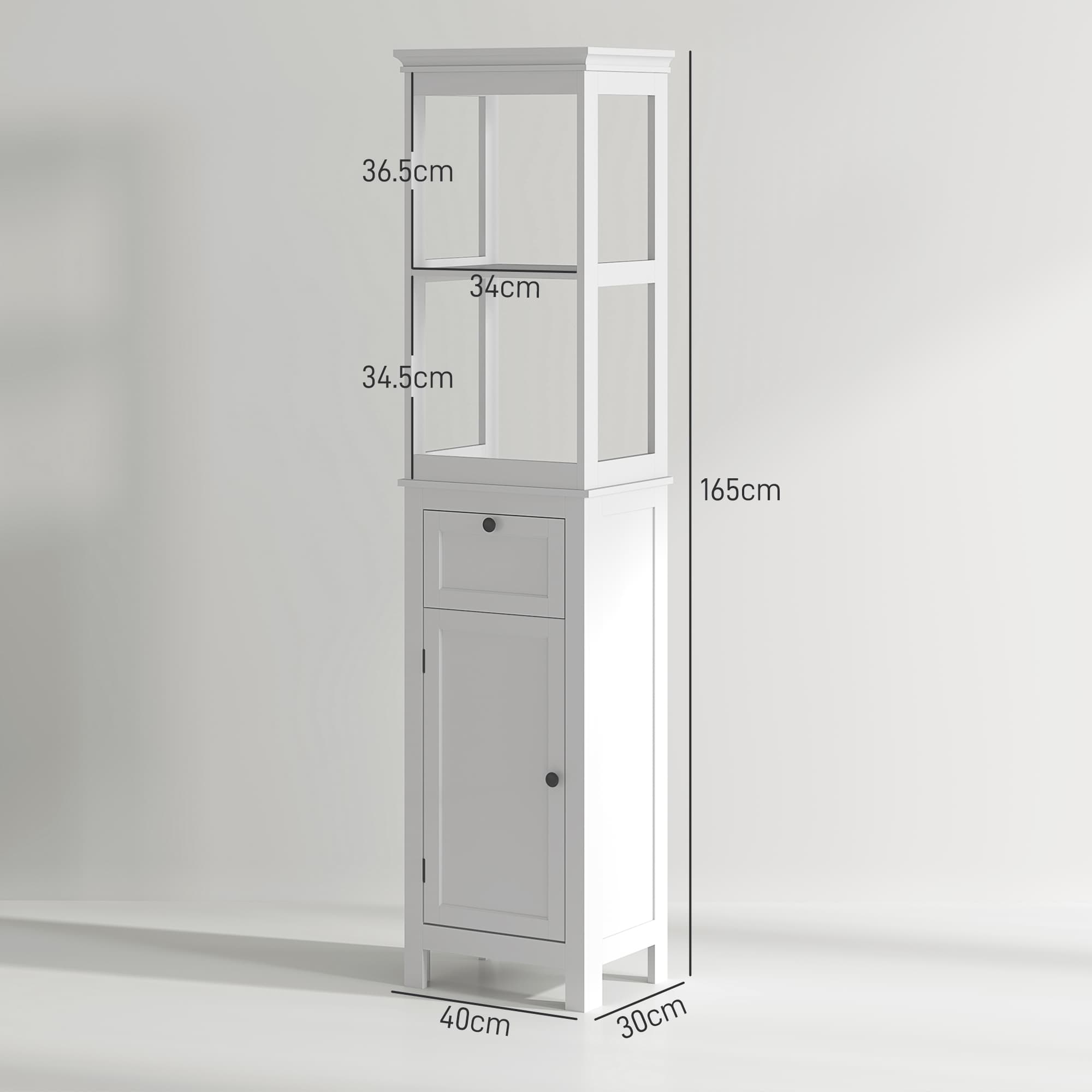 Effortless Storage: Tall Slim White Bathroom Cabinet - image 3