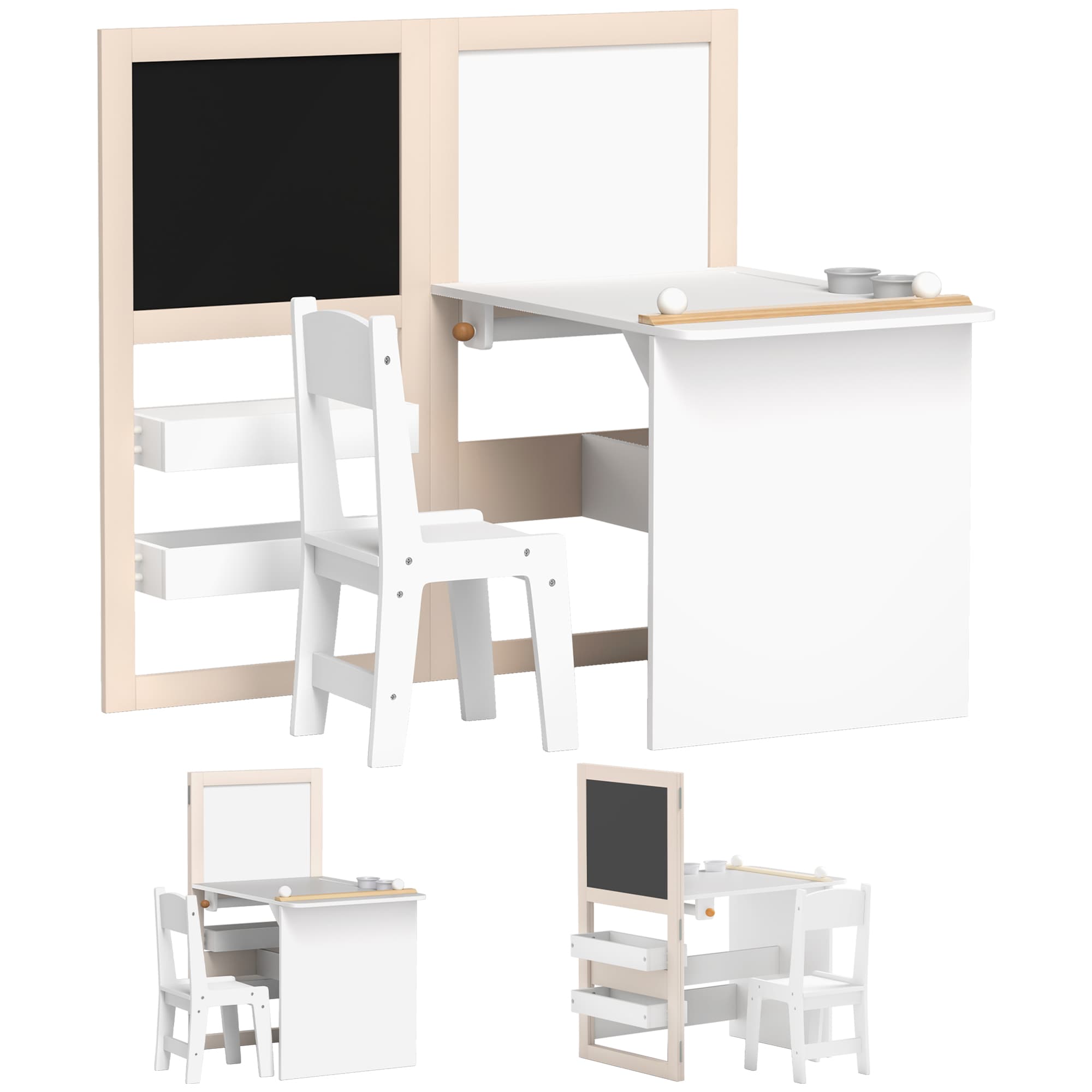 Transform Playtime with this 3-in-1 Kids Art Station - White