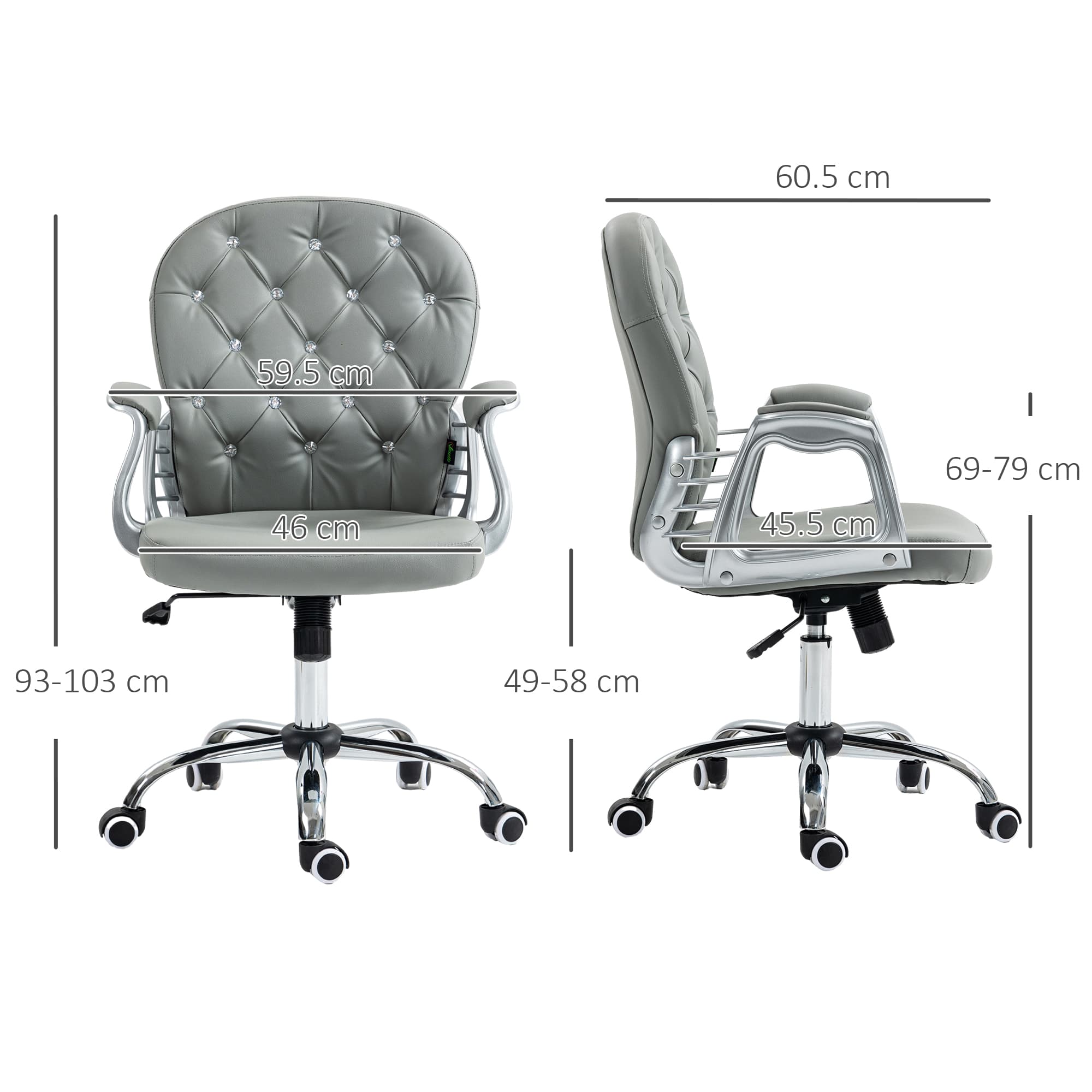 Transform Your Workspace with the Vinsetto Grey Ergonomic Chair - image 5