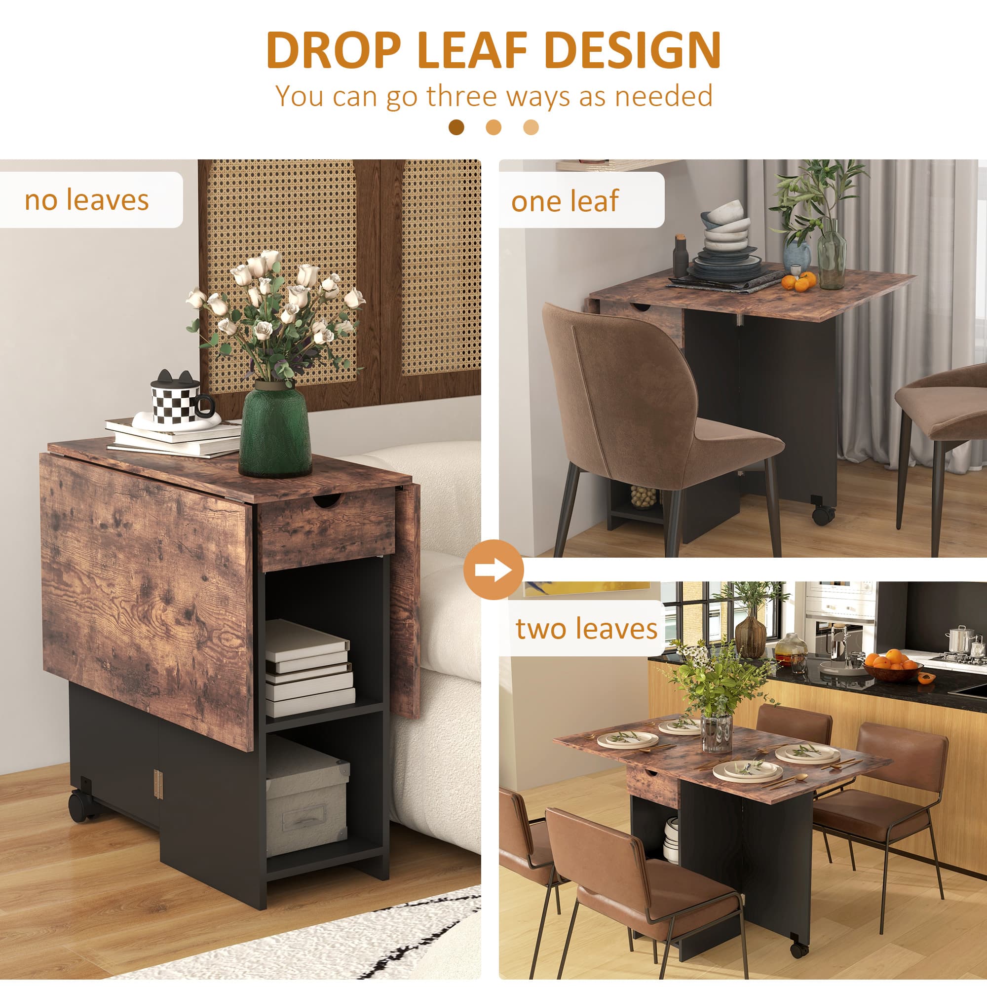 Transform Your Space with this Rustic Drop Leaf Table - image 4