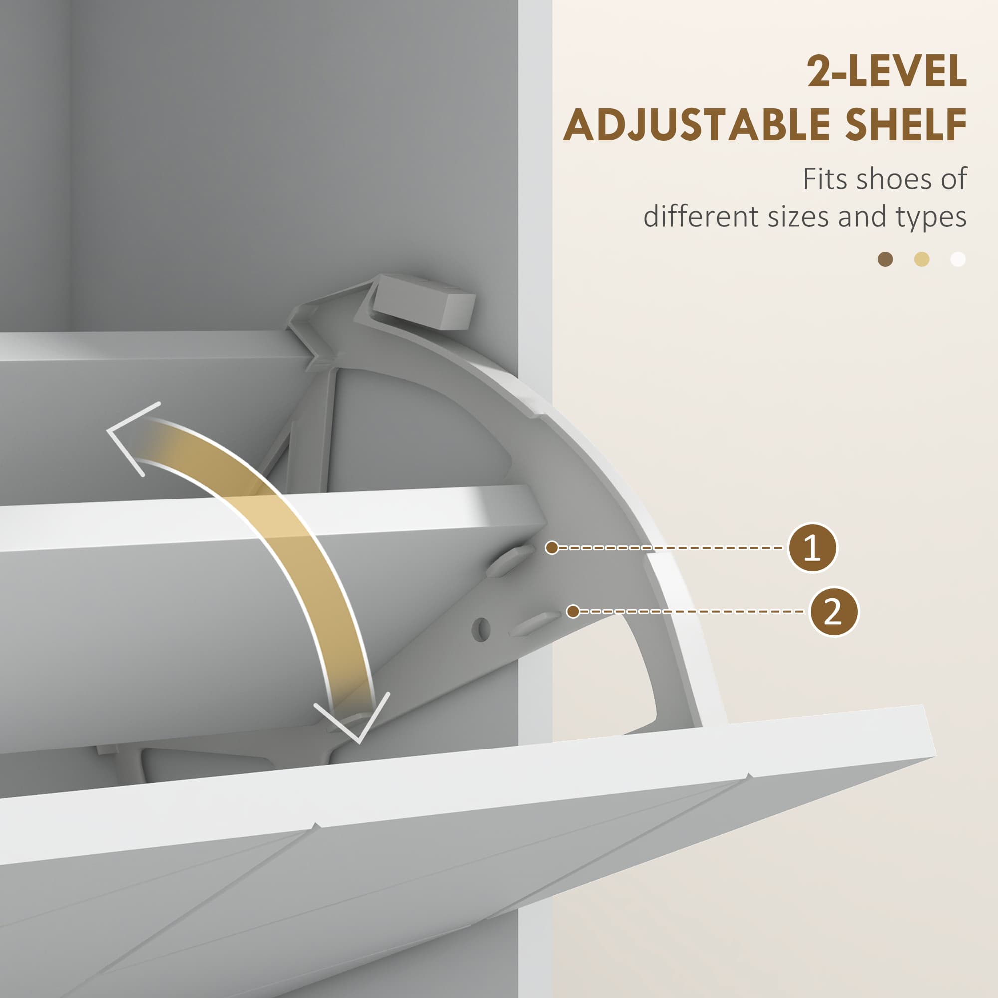 Slim White Shoe Cabinet — Holds 12 Pairs in a Hallway Footprint - image 3
