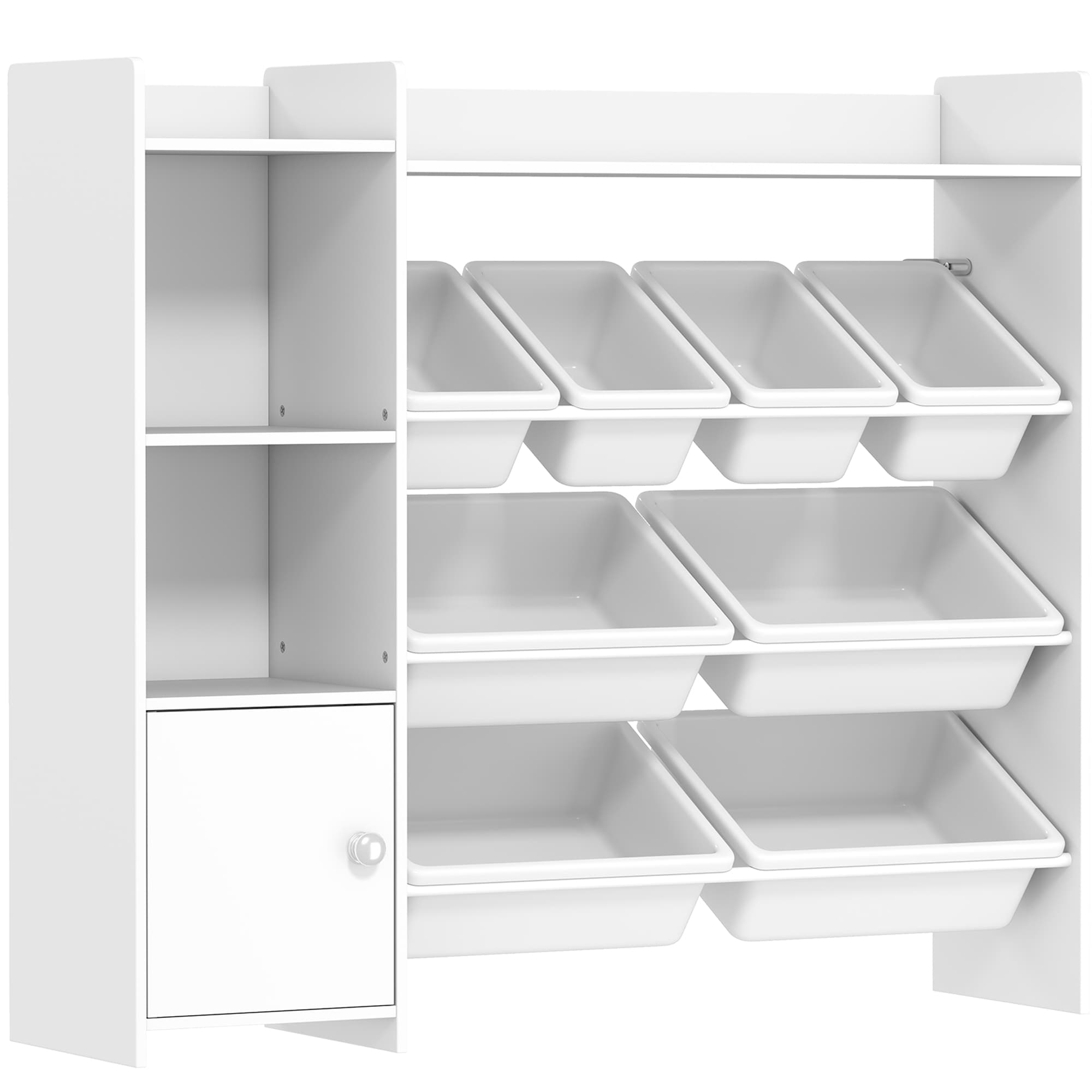 Transform Playtime with this Premium White Toy Storage Unit - White