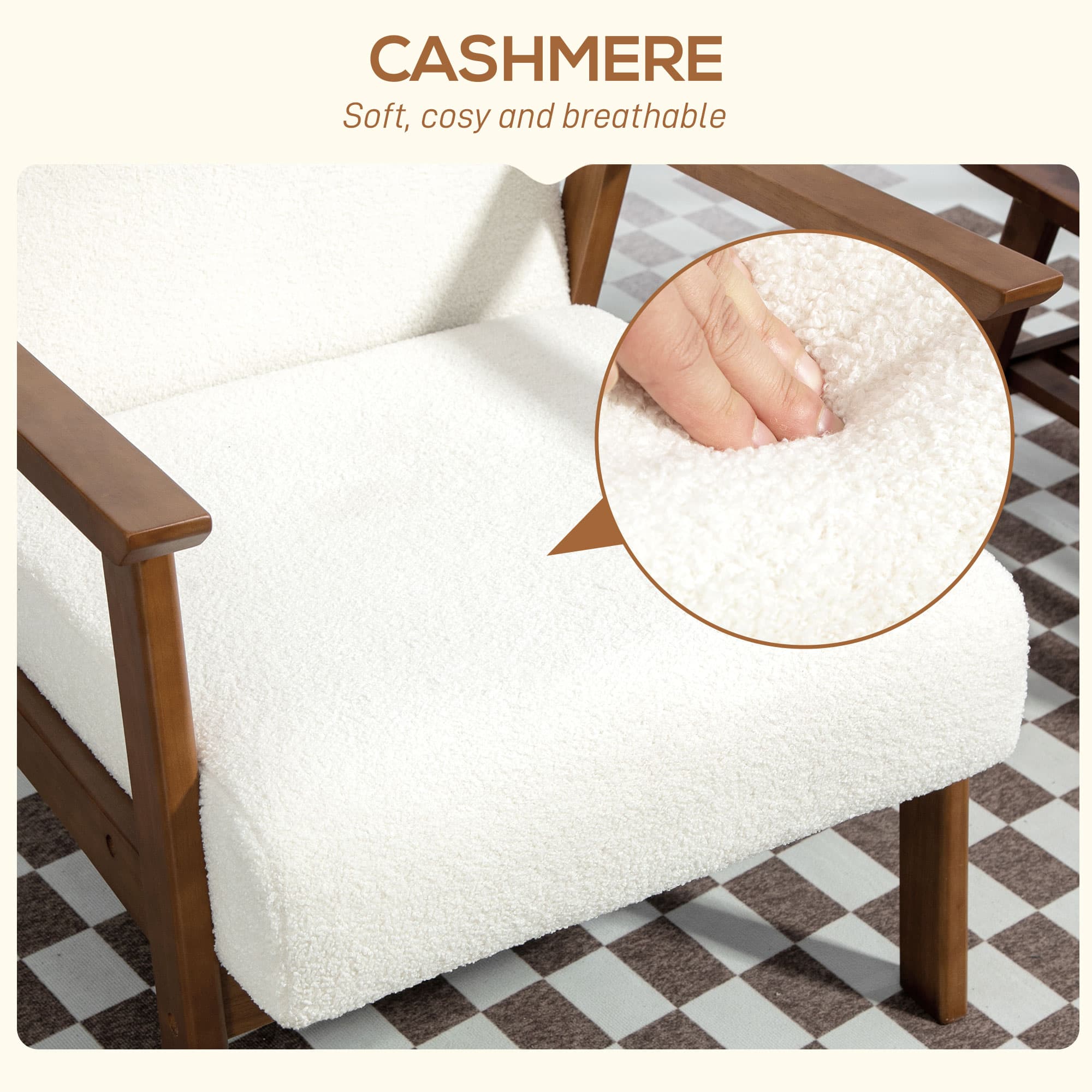 Transform Your Space with this Mid Century Boucle Accent Chair - image 1