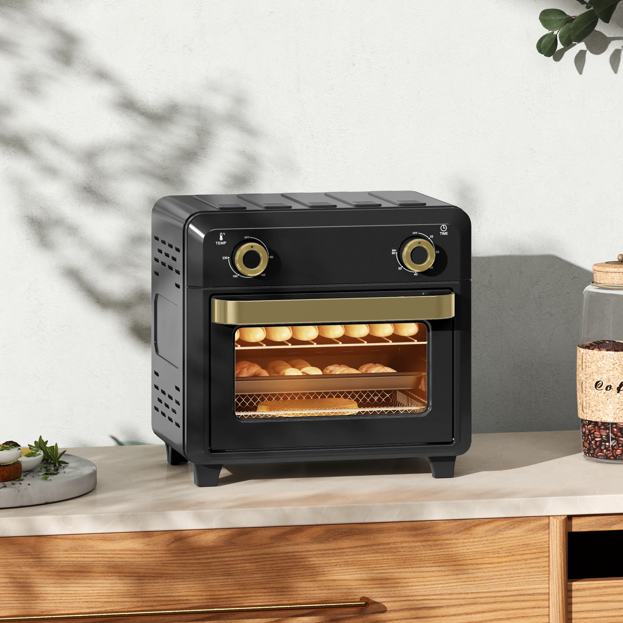 10L Air Fryer Mini Oven with Adjustable Temperature and Timer - image 1