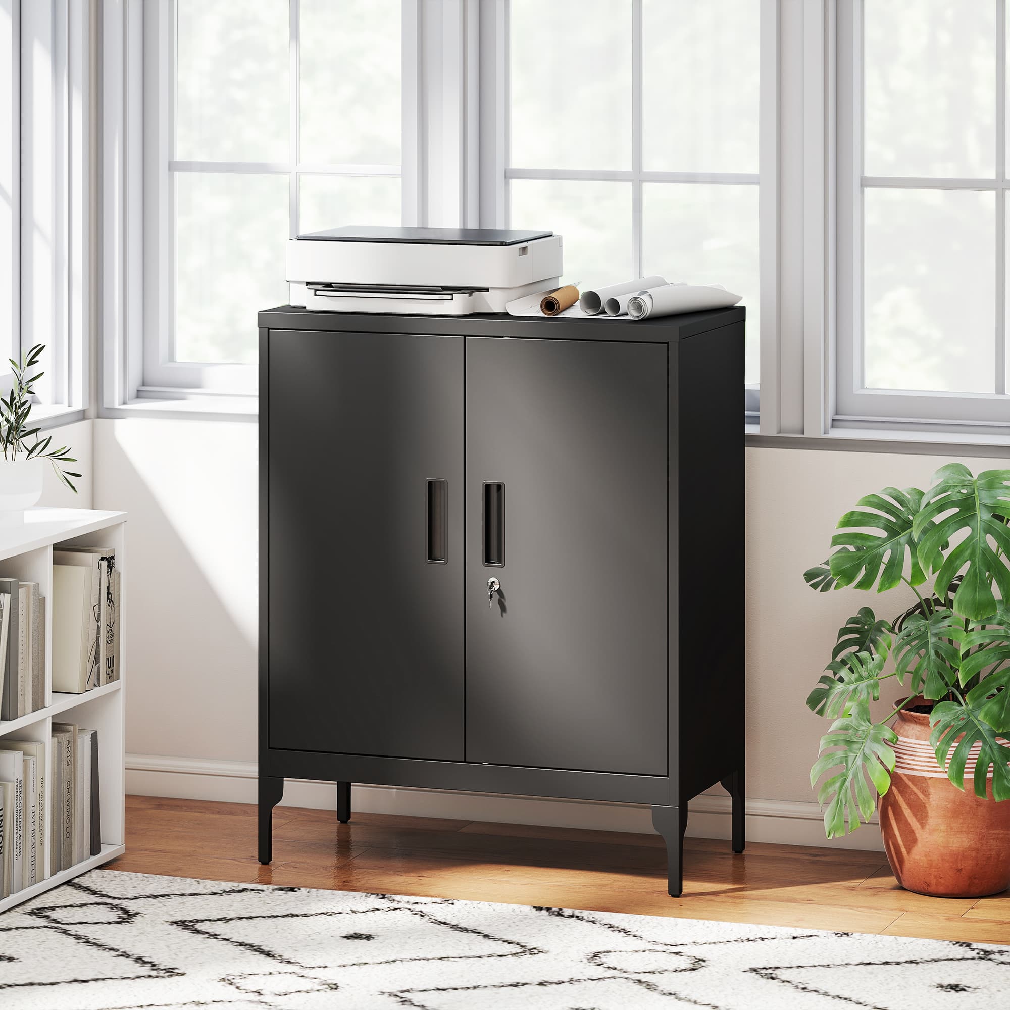 Transform Your Space with this Secure Black Metal Cabinet - image 5