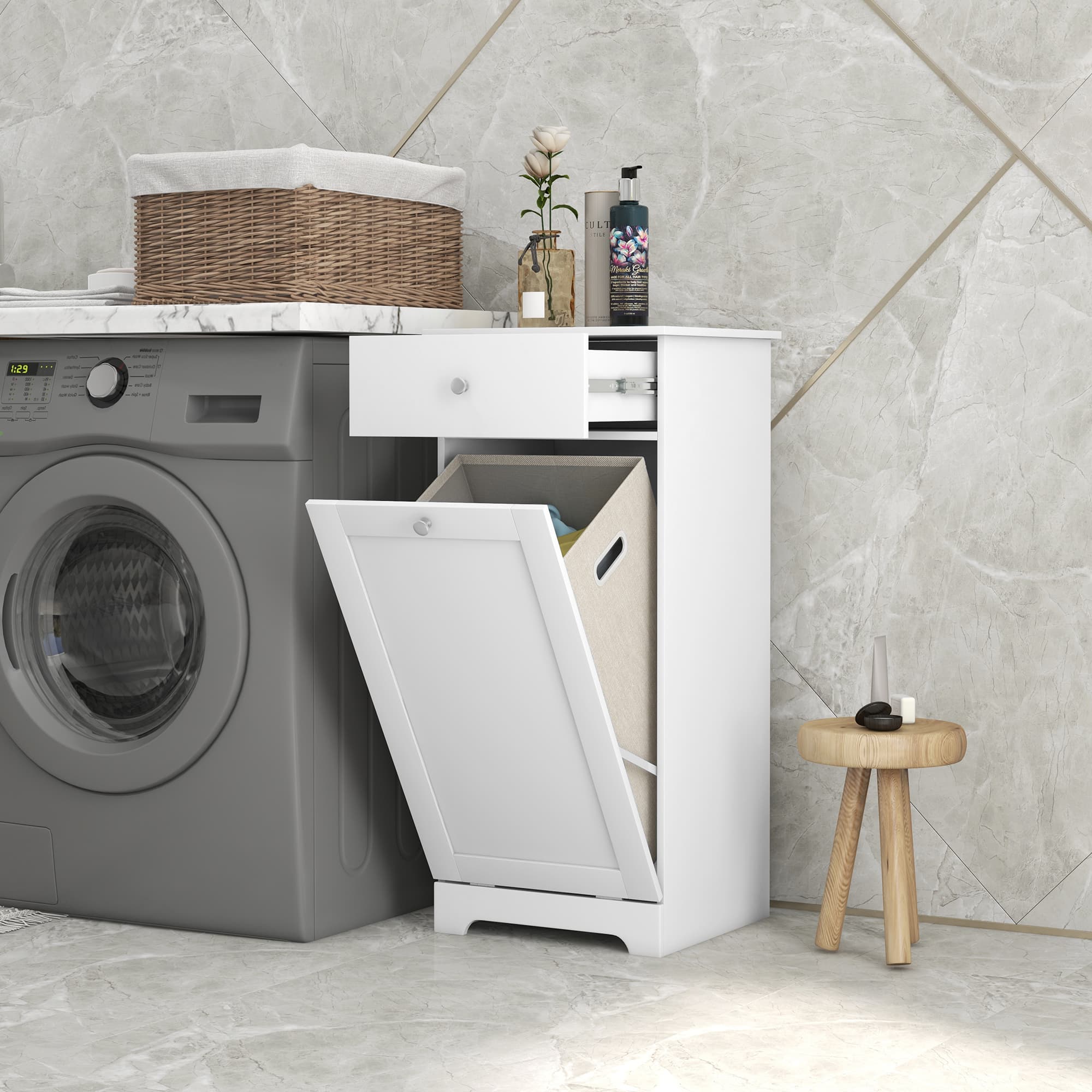 Transform Your Space with this White Laundry Cabinet - image 5