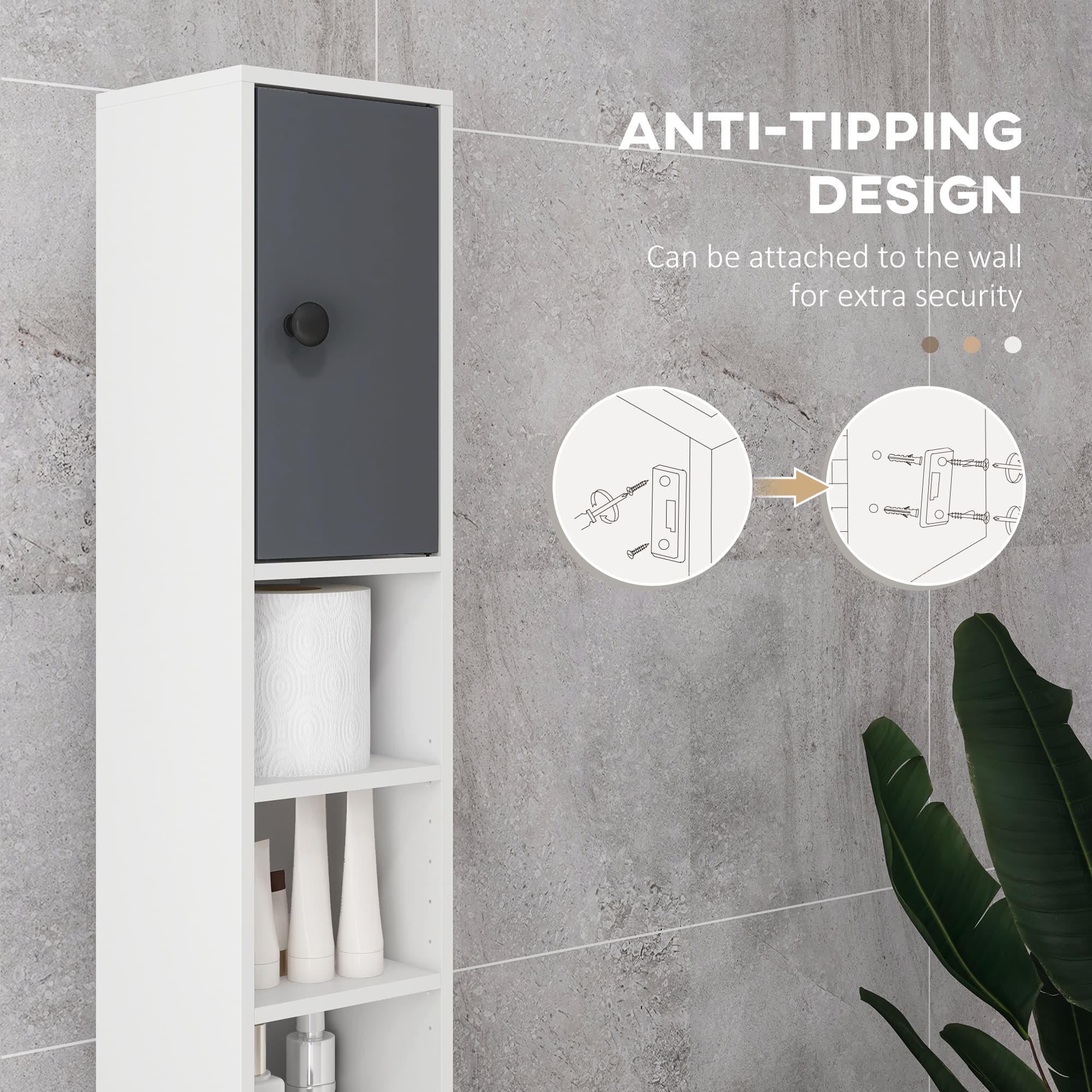 Floor-standing tower cabinet for tight bathroom spaces - image 4