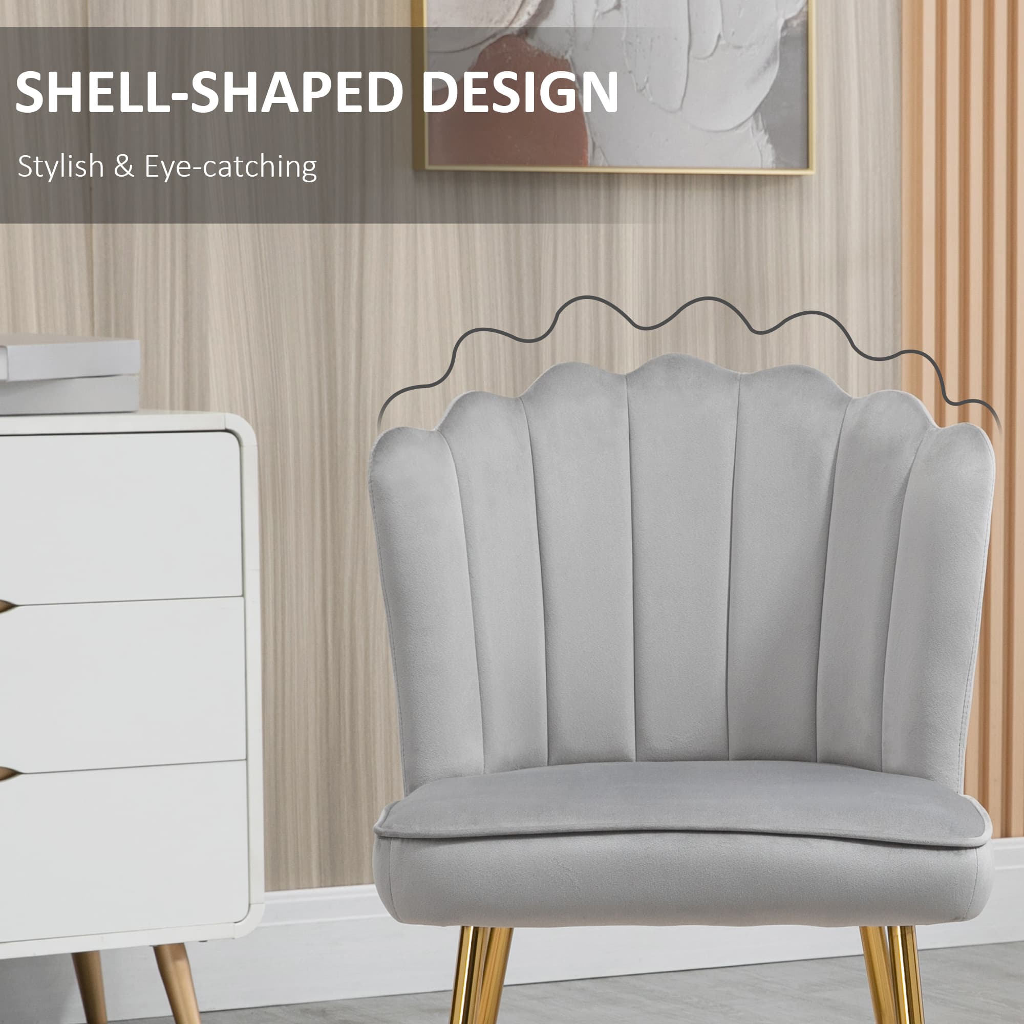 Transform Your Dining Space with Grey Velvet Shell Chairs - image 4