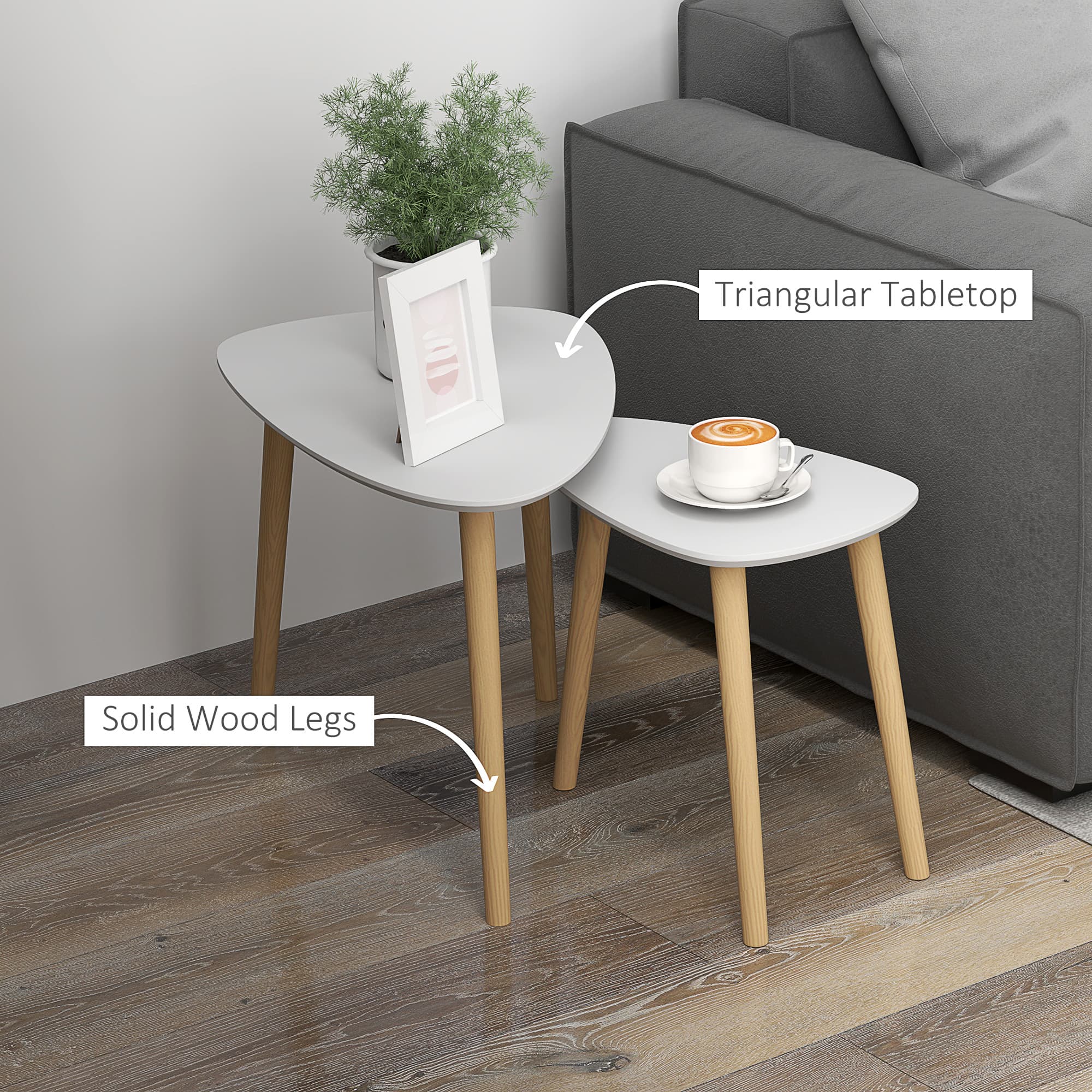 Light grey nesting tables for flexible living - image 7