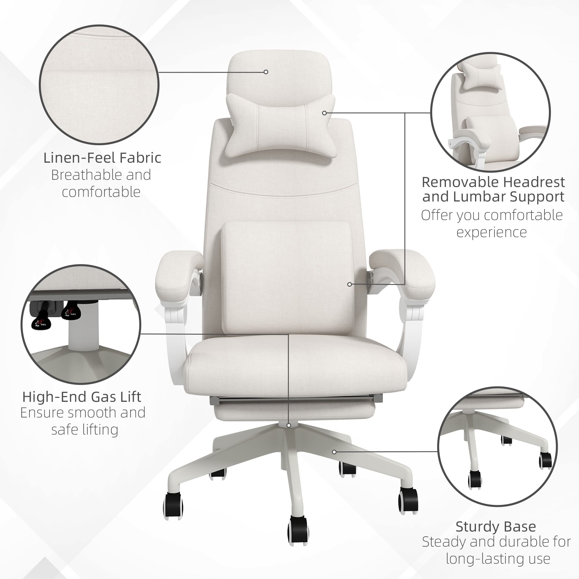 Transform Your Workspace with the Vinsetto Reclining Office Chair - image 5