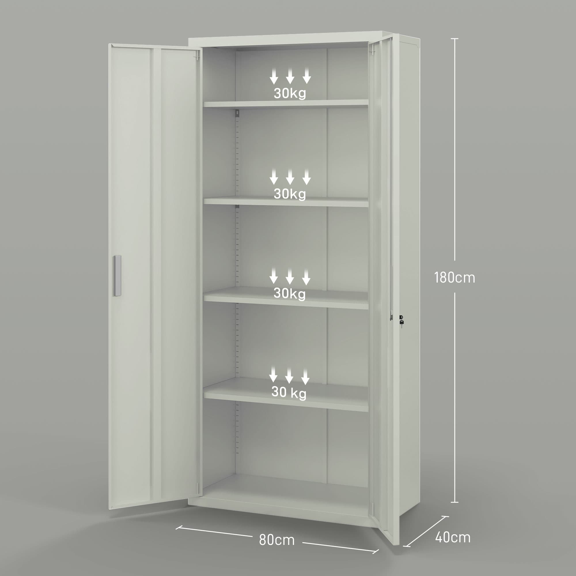 Secure Your Workspace with this Tall White Steel Cabinet - image 1