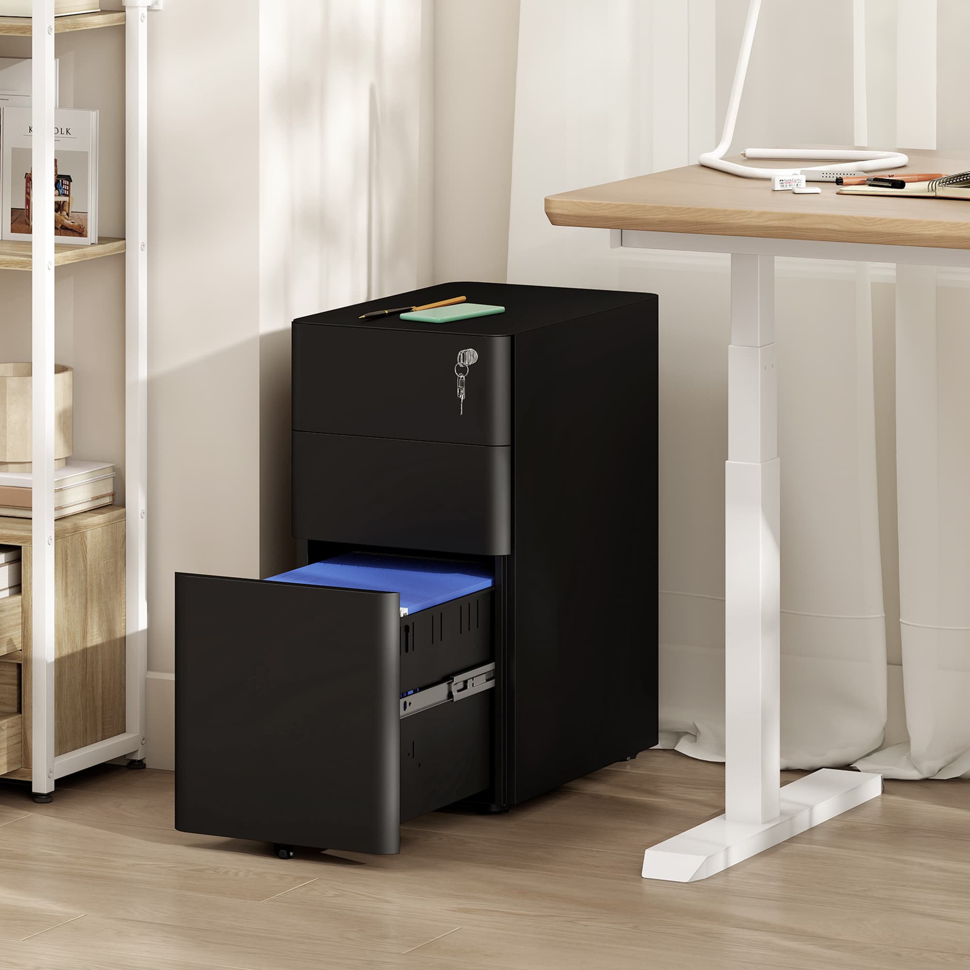 Secure Your Workspace with the Vinsetto 3-Drawer Steel Cabinet - image 2