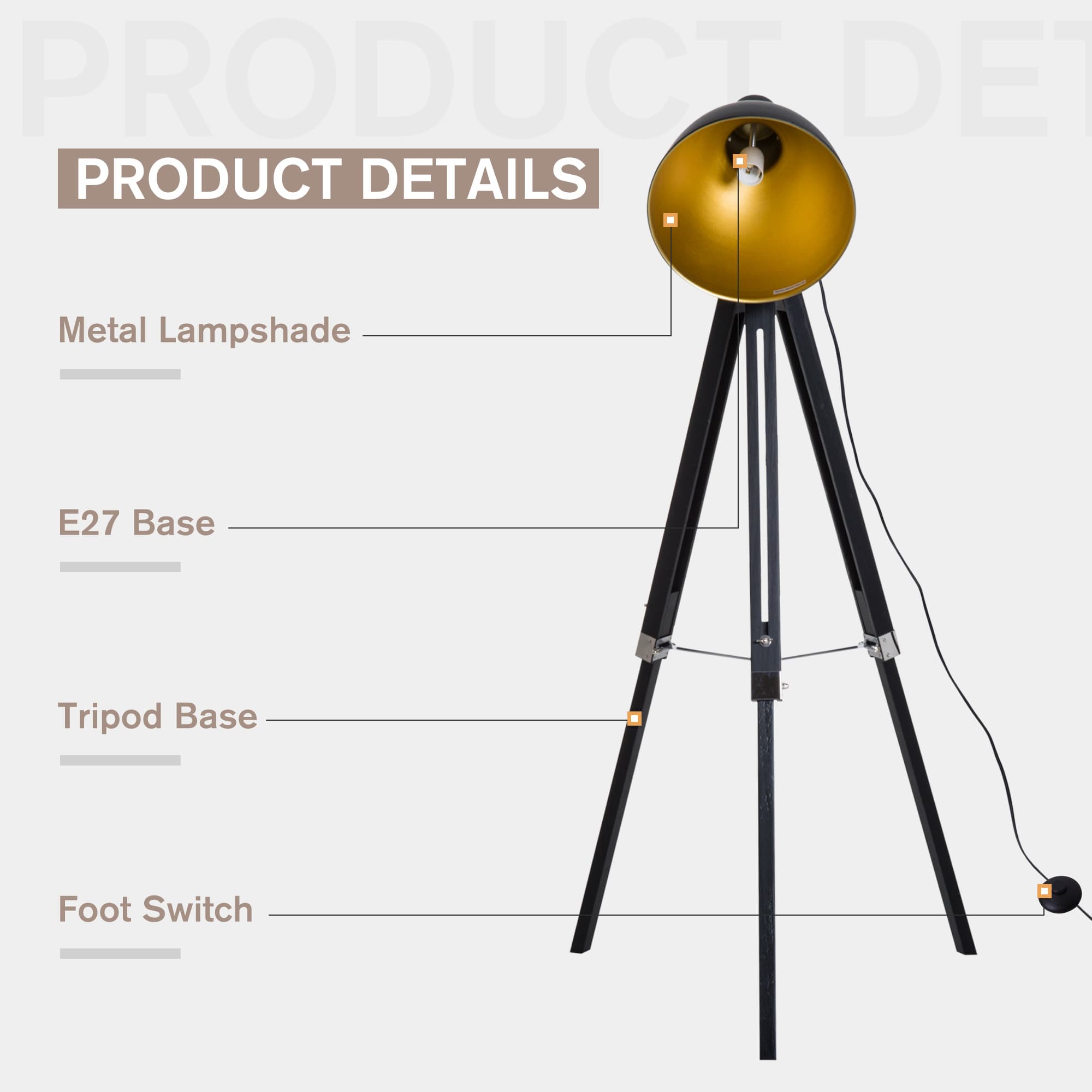 Transform Your Space with this Industrial Tripod Spotlight Lamp - image 3