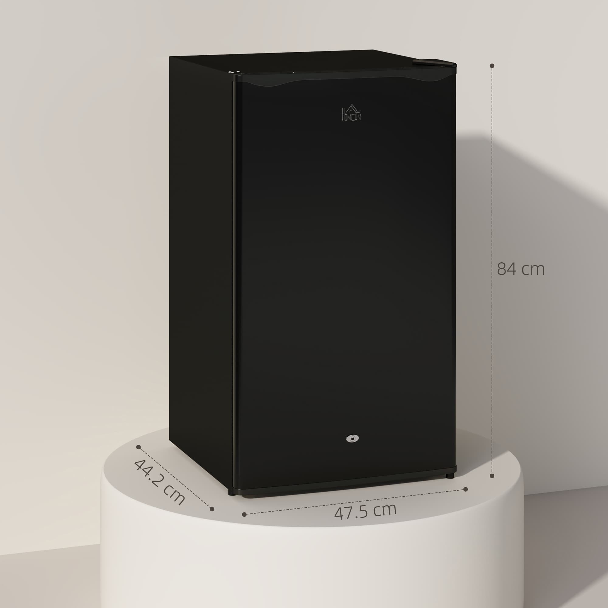 91-Litre Lockable Under-Counter Fridge in Black - image 6