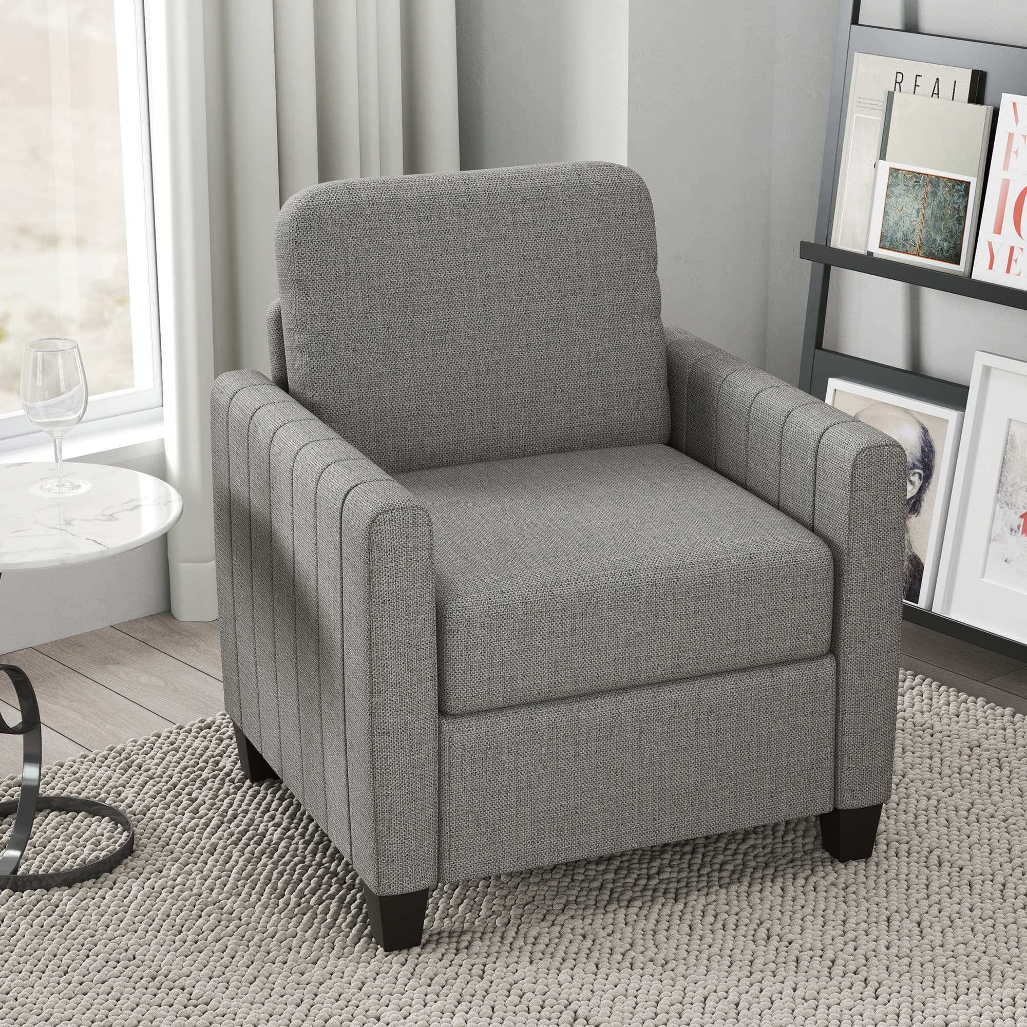 Transform Your Space with this Modern Light Grey Armchair - image 5