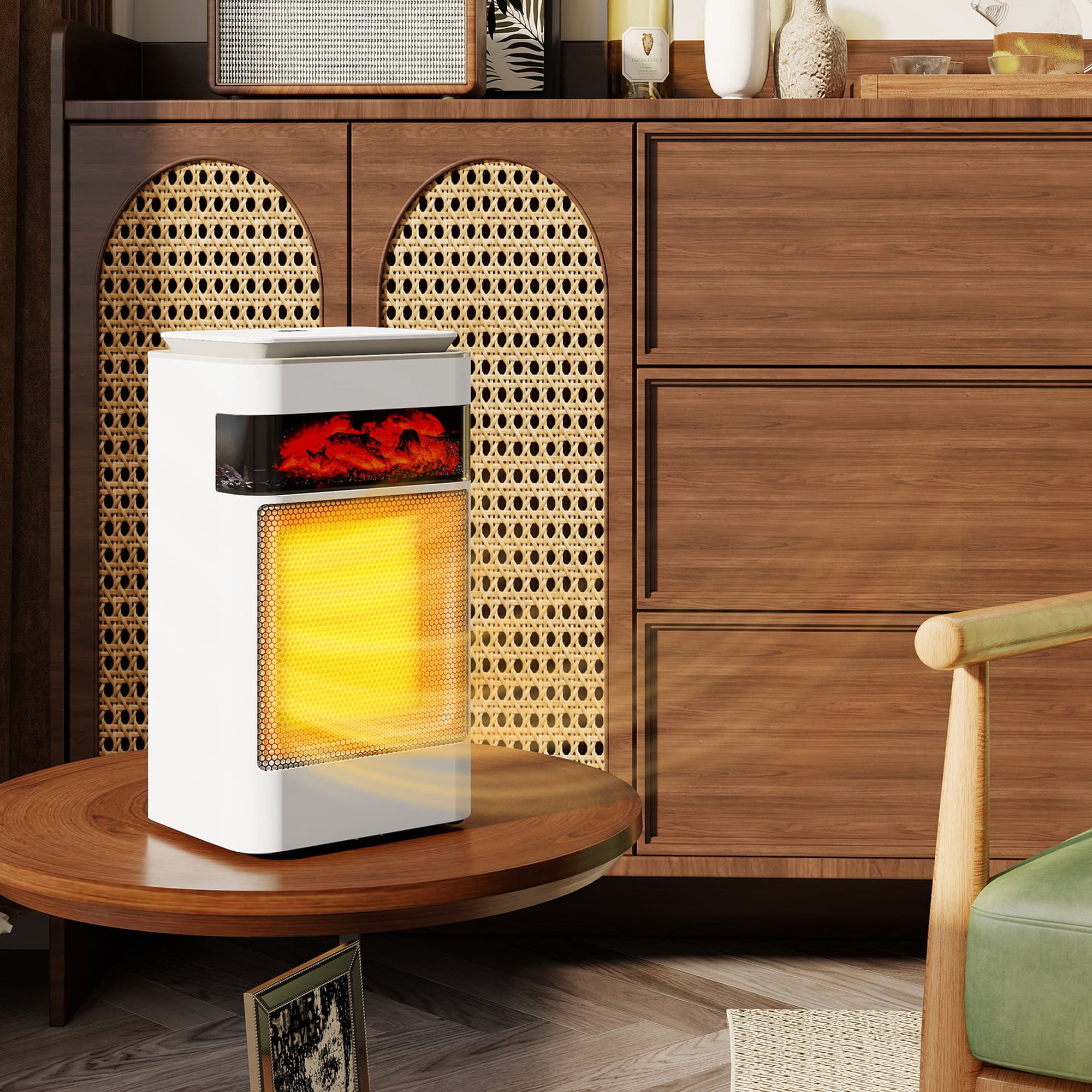 Compact ceramic heater with cosy flame effect - image 7