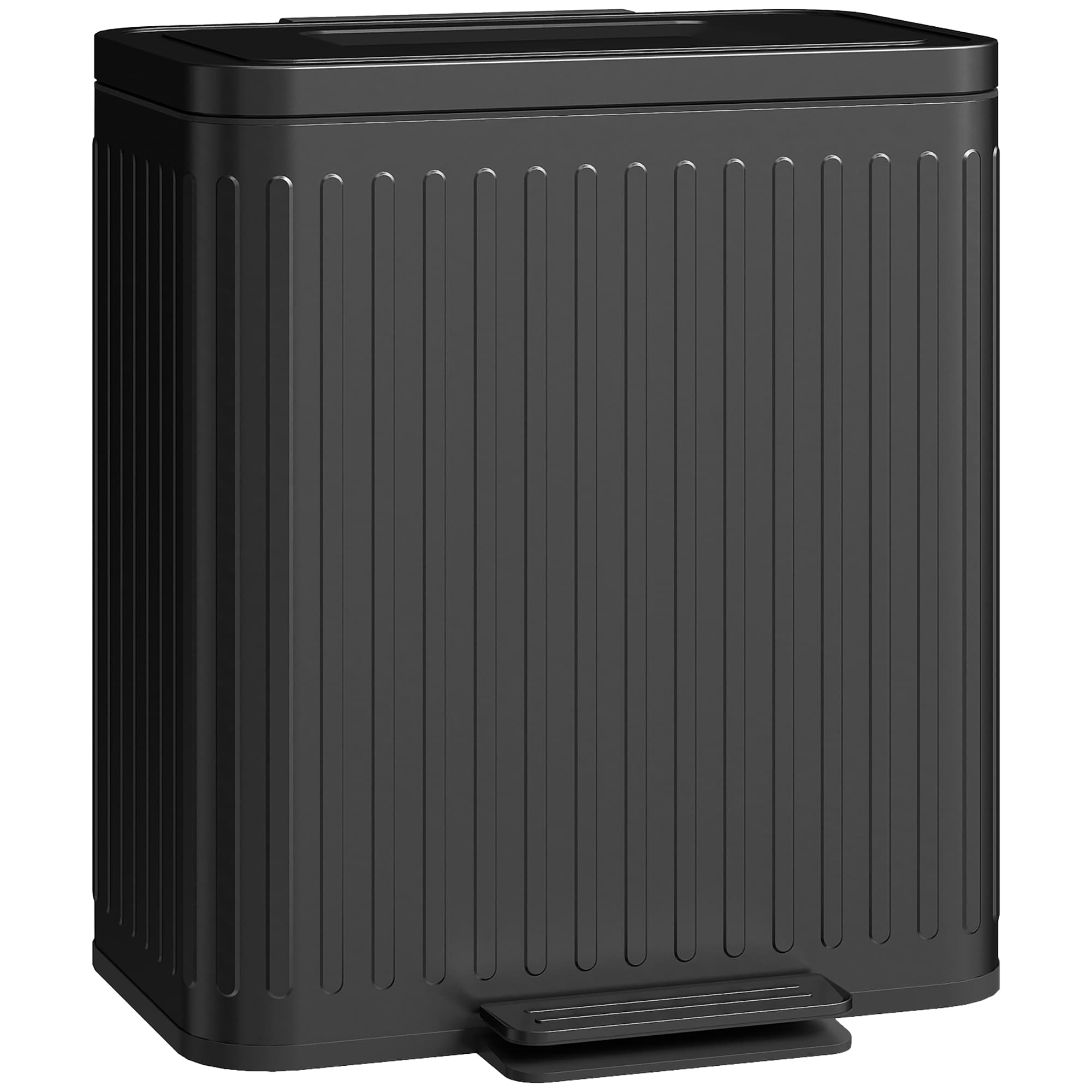 Effortless Waste Separation with the 40L Dual Kitchen Bin - Black