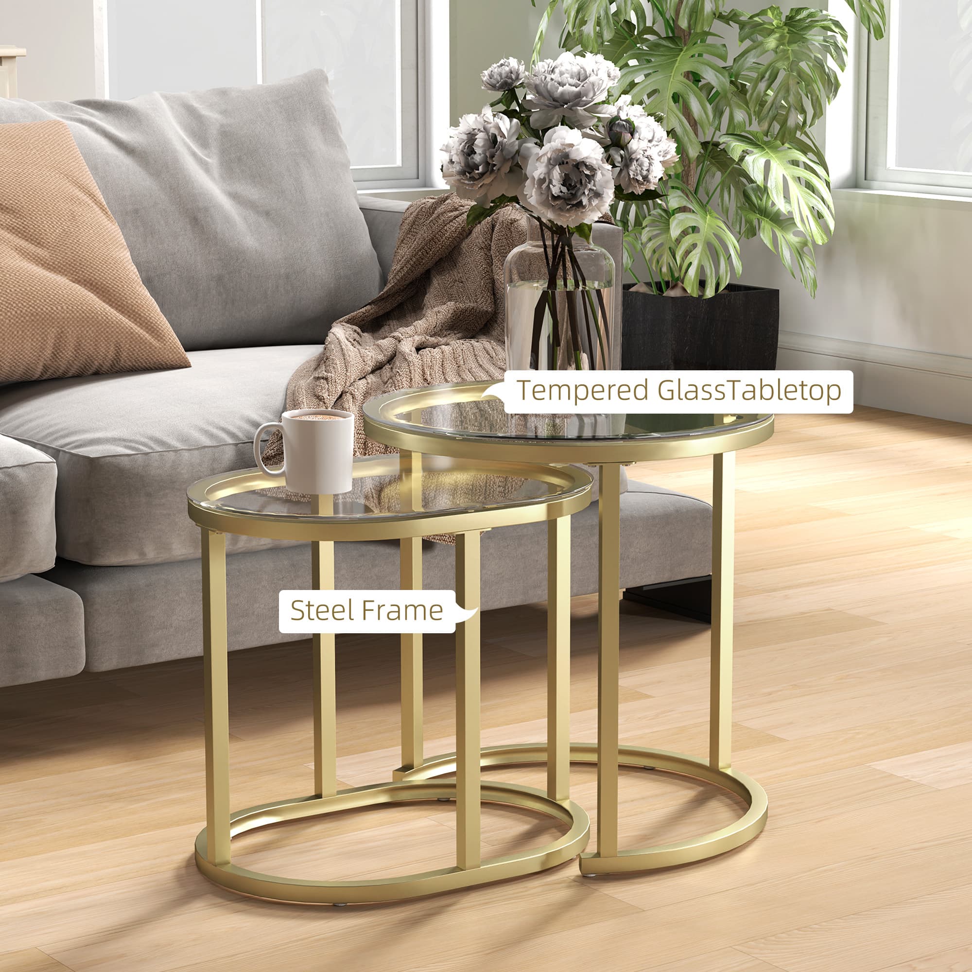 Transform Your Lounge with this Modern Glass Nest of Tables - image 4