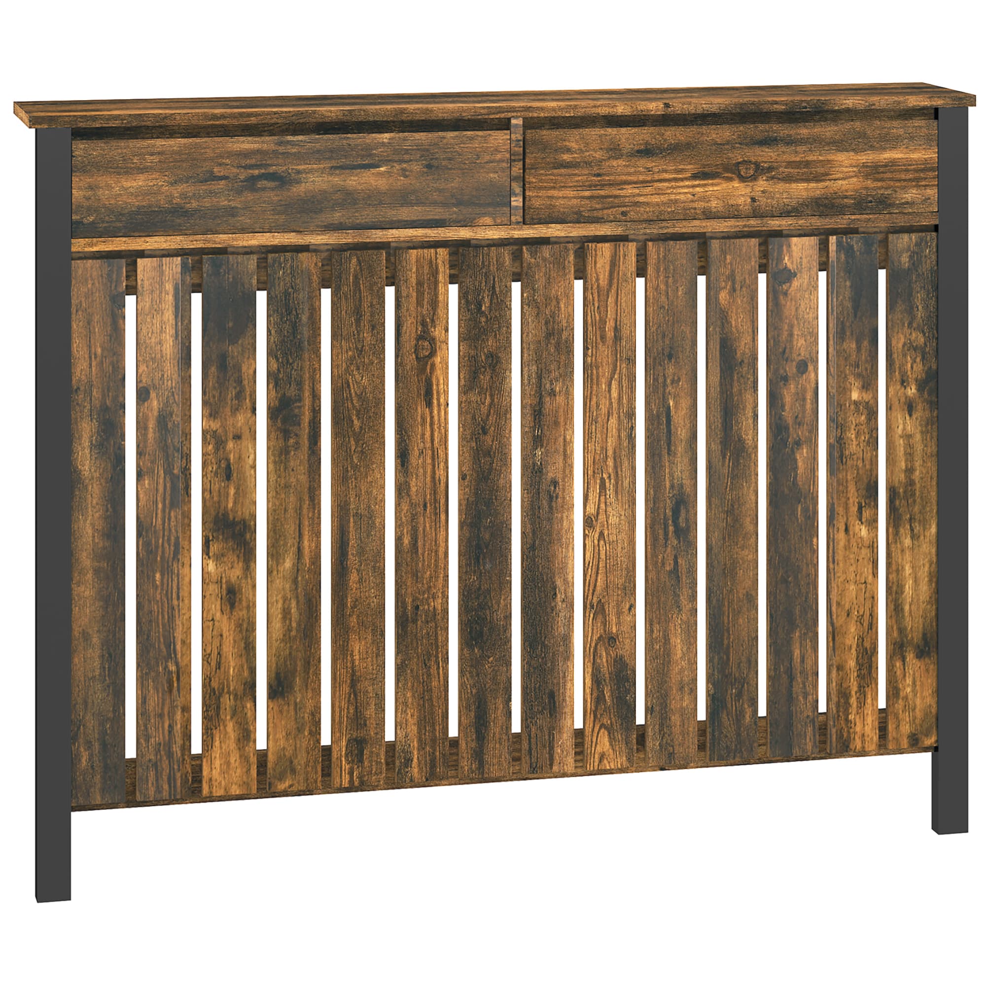 Practical Radiator Cover with a Rustic Industrial Look