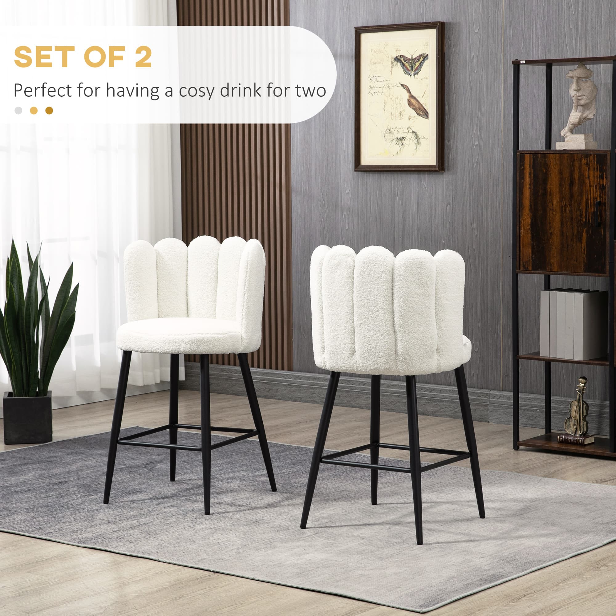 Transform Your Kitchen Island with Premium Boucle Bar Stools - image 5