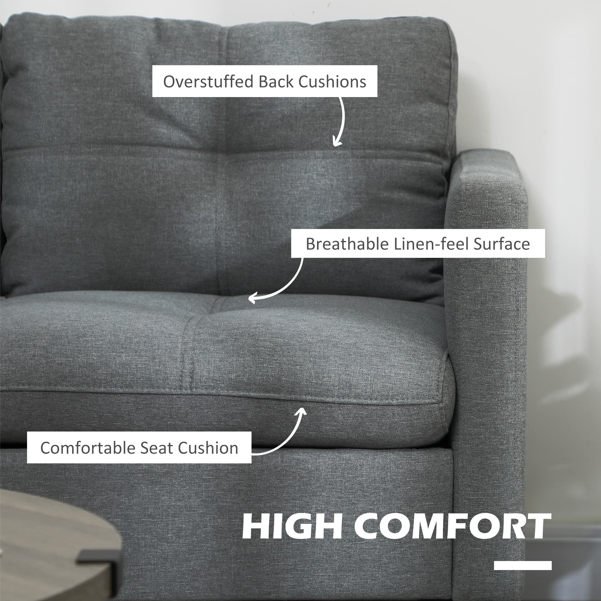 Transform Your Space with this Grey Two-Seater Sofa - image 1