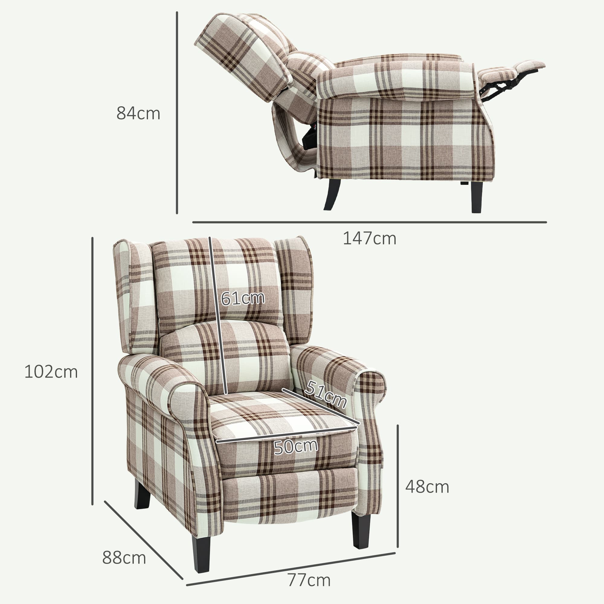 Effortless Comfort: Brown Reclining Armchair with Footrest - image 5