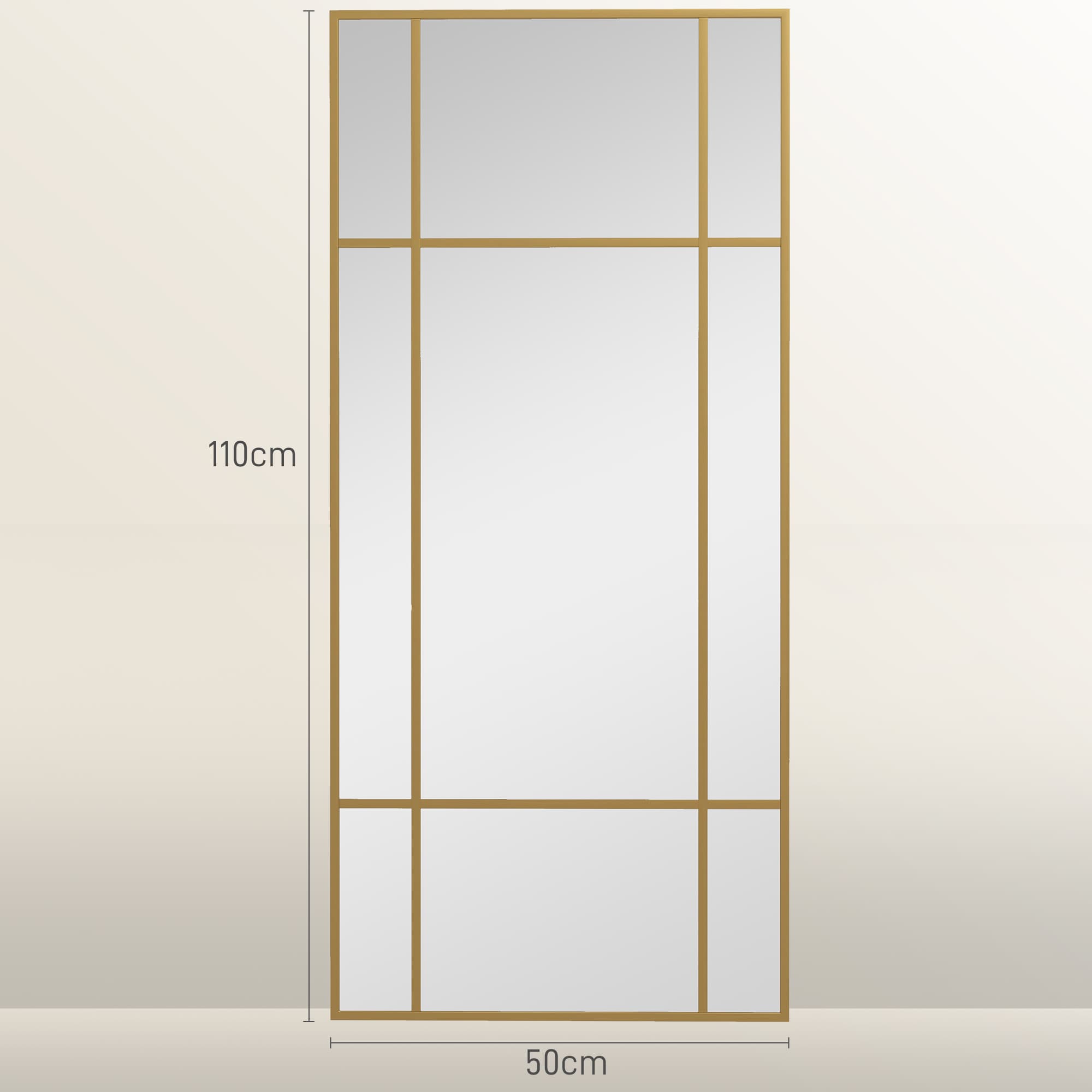Transform Your Space with this Gold Window Pane Mirror - image 2