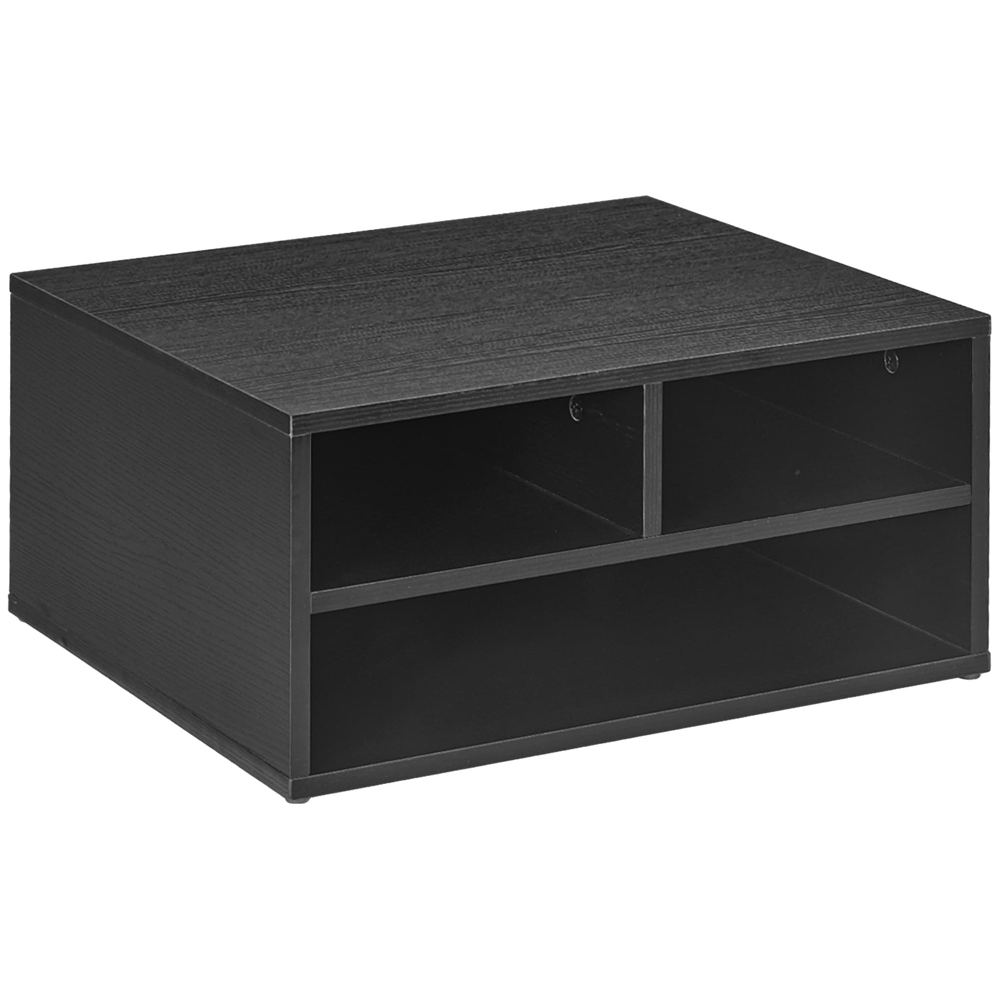 Black Three-Compartment Printer Stand for Desk Use - image 6