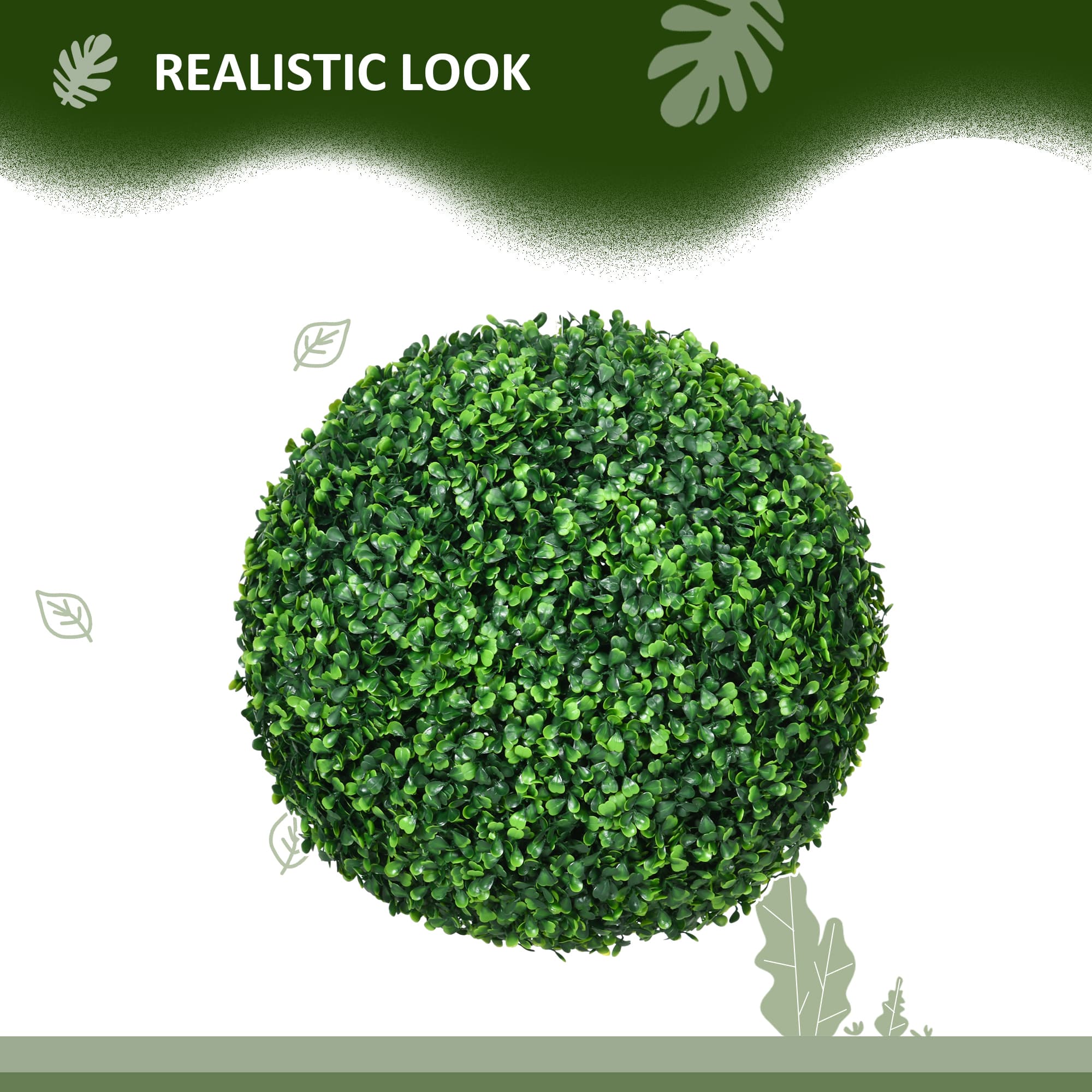 Set of Two 40cm Artificial Boxwood Balls - image 7