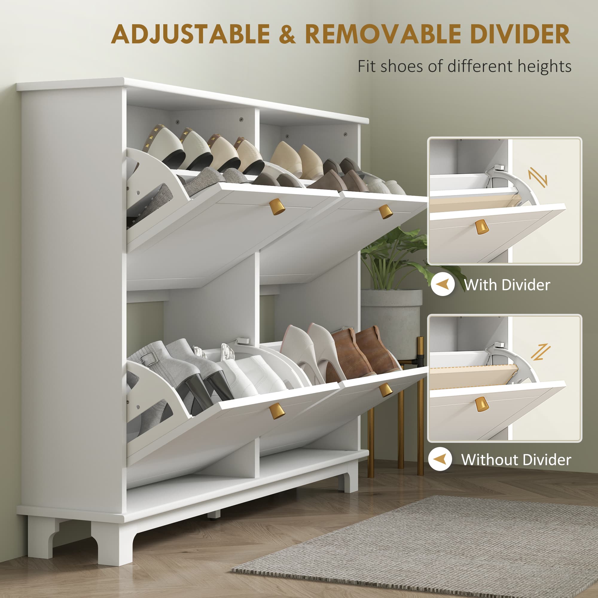 Transform Your Hallway With This Slim White Shoe Cabinet - image 1