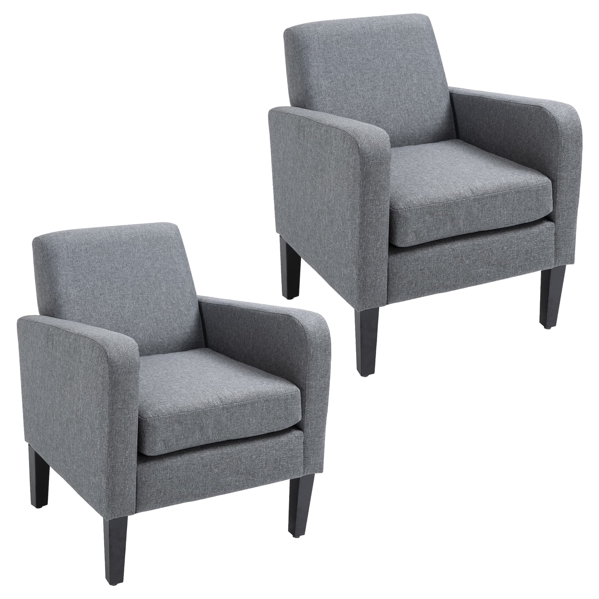 Transform Your Space with these Modern Grey Armchairs - Grey