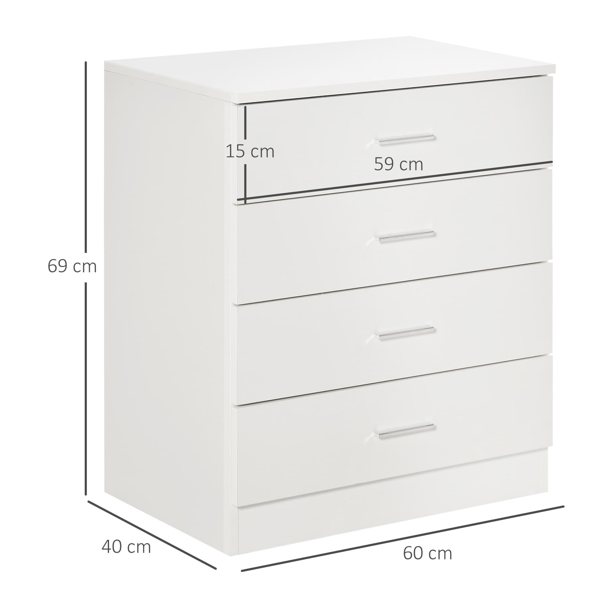 Modern White 4-Drawer Chest for Effortless Storage - image 3